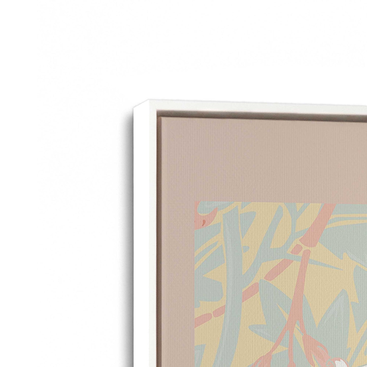 [Color:Opaque White], Picture of art in a White frame at an angle