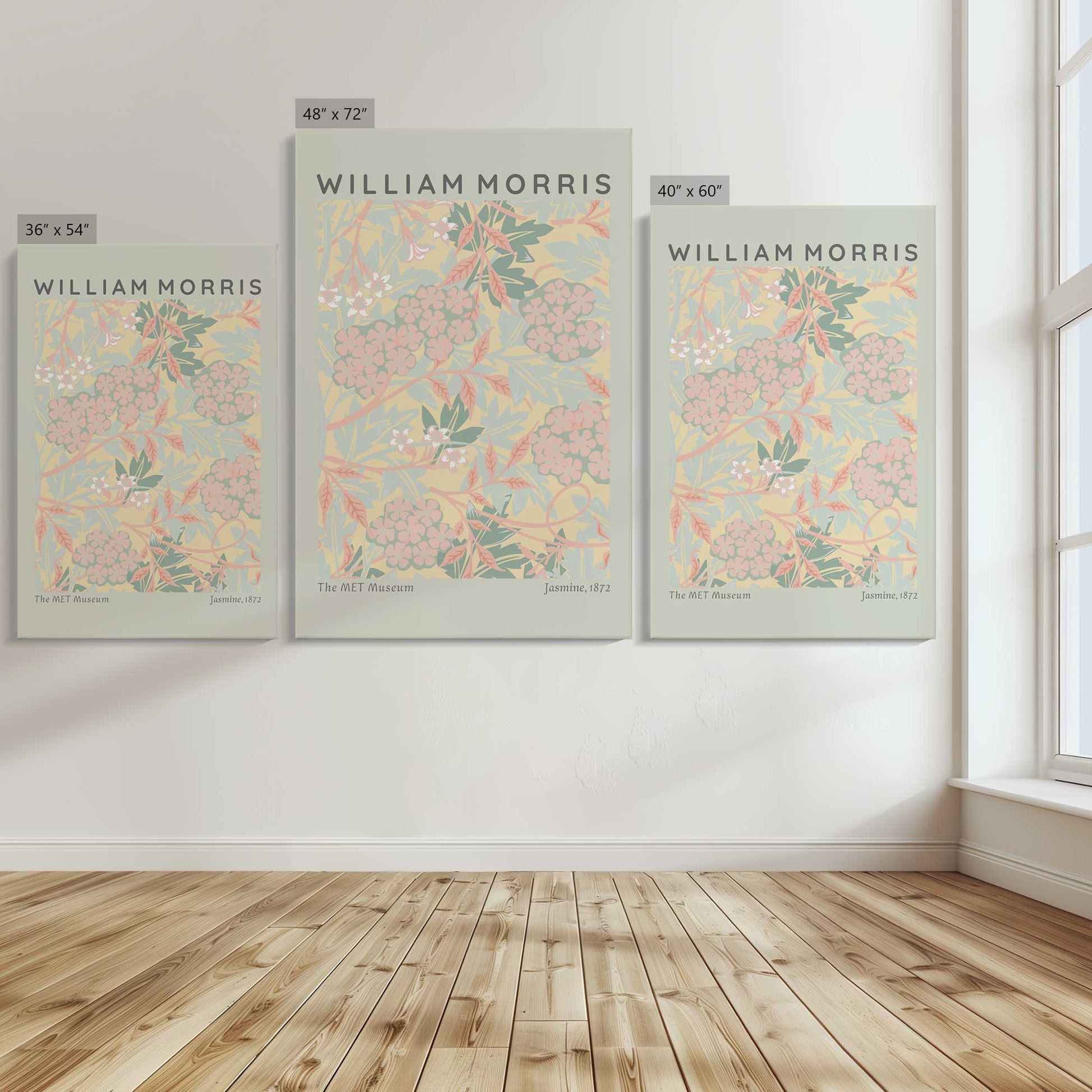 [Color:Stretched Canvas], Image showing the size comparisons