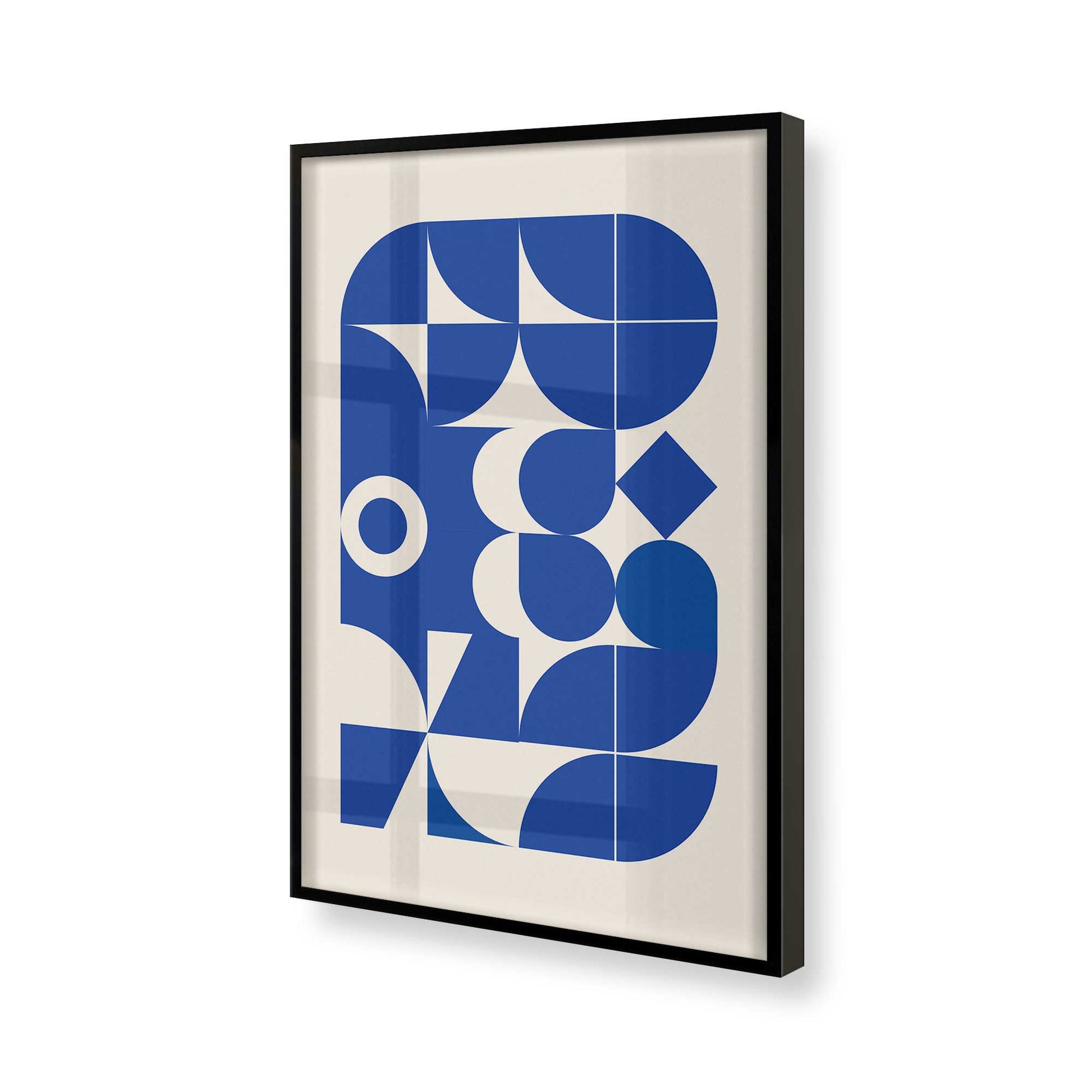 [Color:Satin Black], Picture of art in a Satin Black frame of the corner