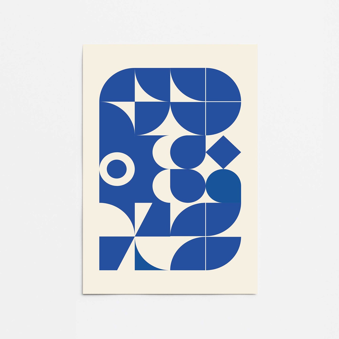 Modern Blue Forms Promotional Rolled Print
