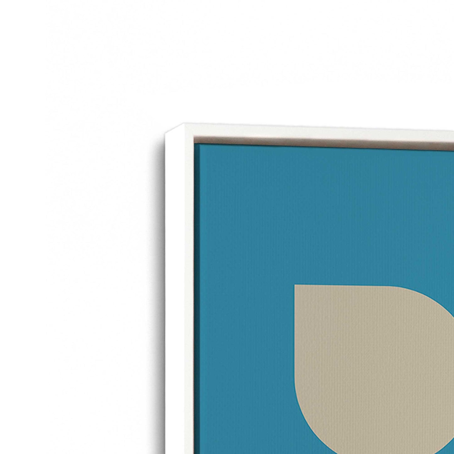 [Color:Opaque White], Picture of art in a White frame at an angle