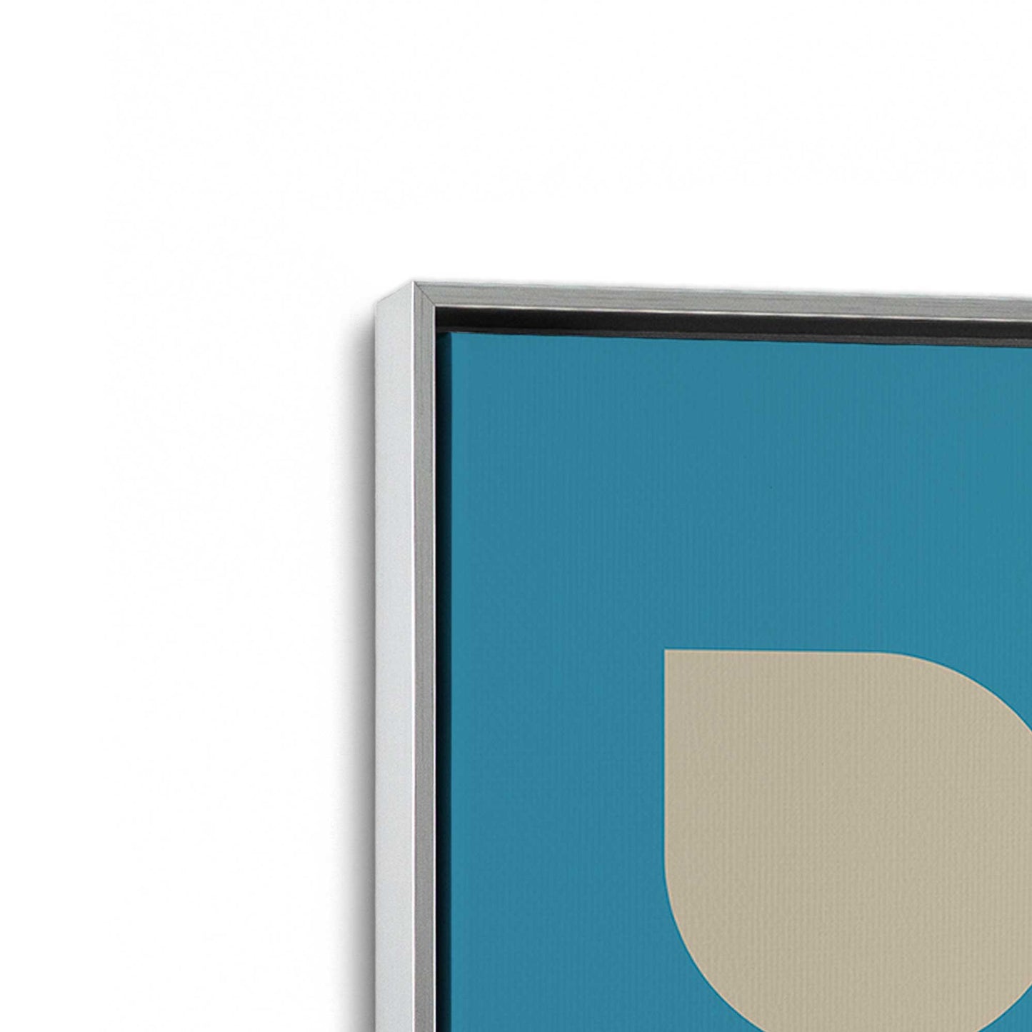 [Color:Polished Chrome], Picture of art in a Polished Chrome frame at an angle