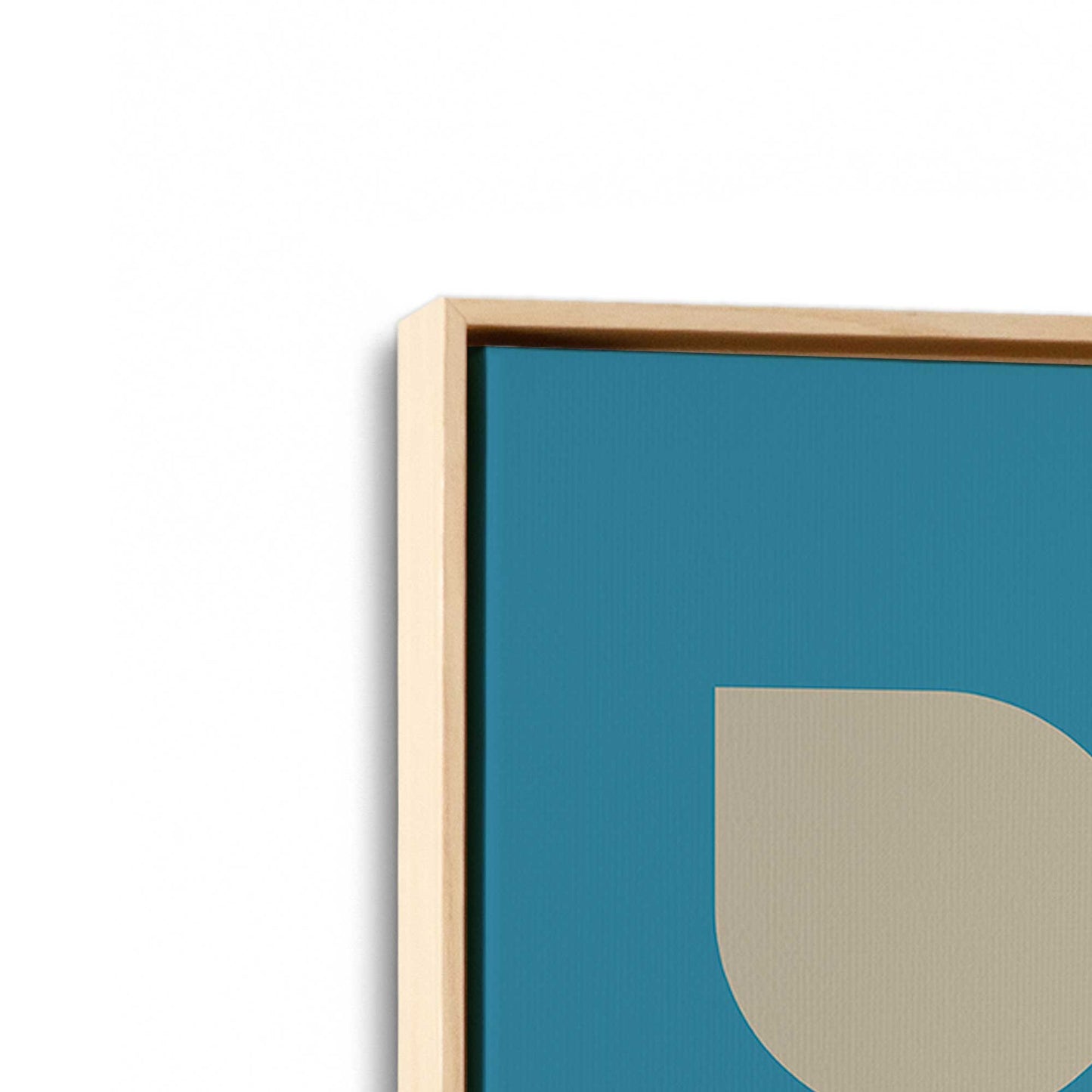 [Color:American Maple], Picture of art in a American Maple frame at an angle
