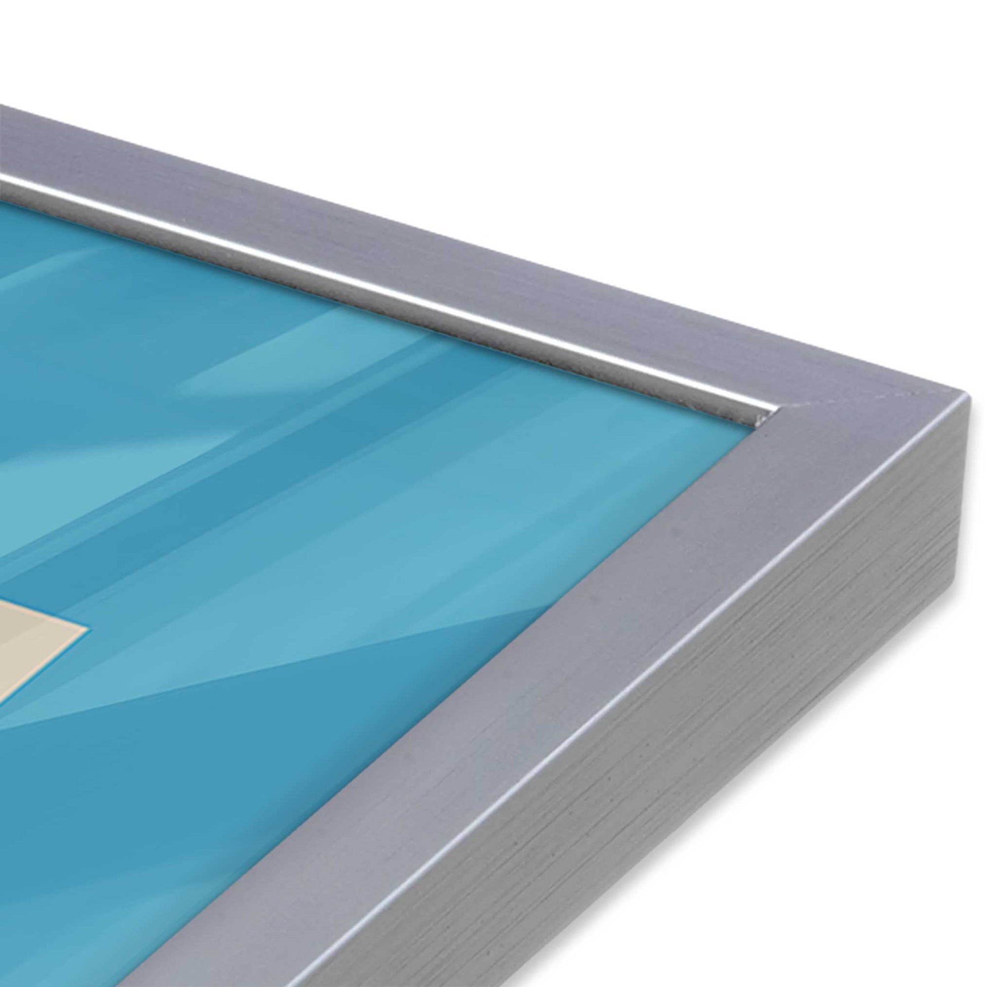 [Color:Polished Chrome], Picture of art in a Polished Chrome frame at an angle