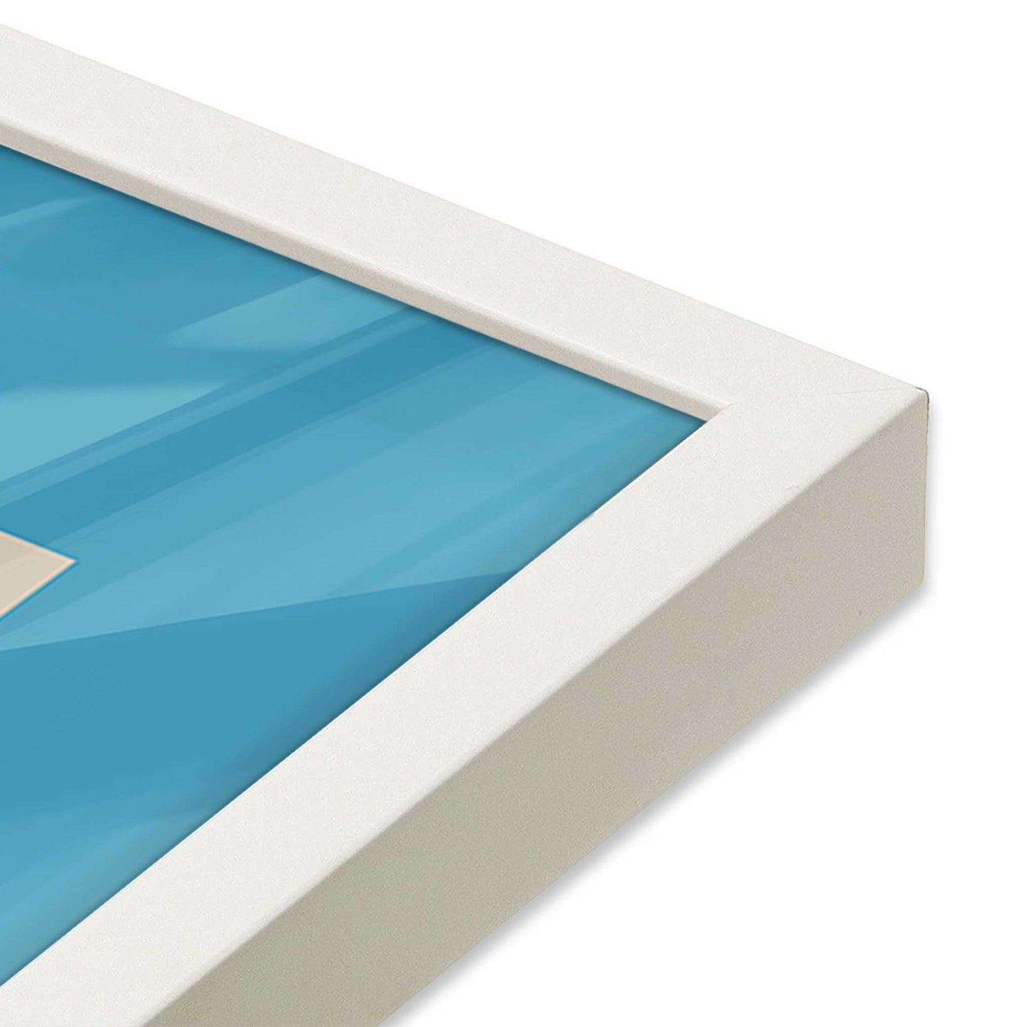 [Color:Opaque White], Picture of art in a Opaque White frame at an angle