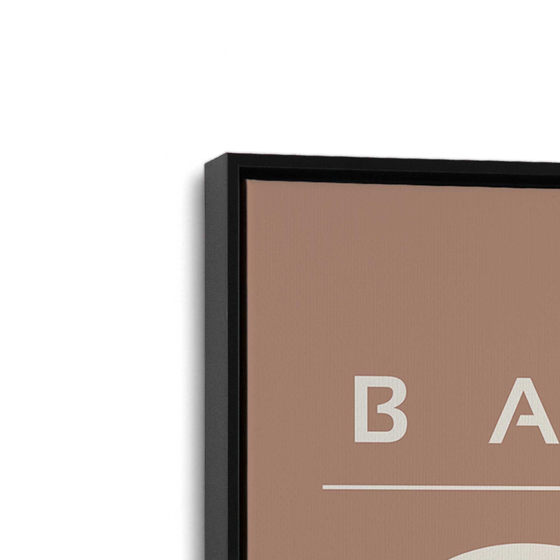 [Color:Satin Black], Picture of art in a Satin Black frame at an angle