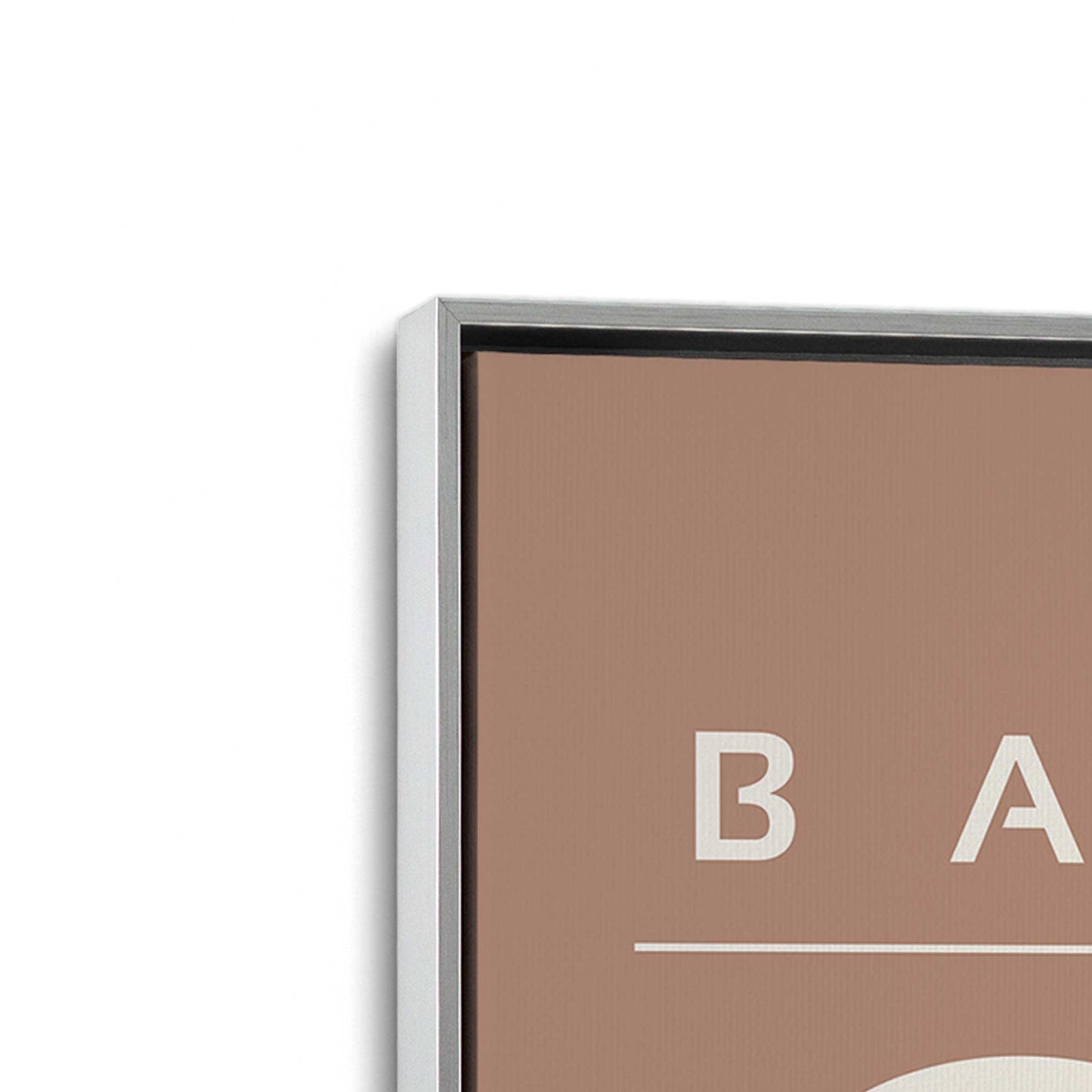 [Color:Polished Chrome], Picture of art in a Polished Chrome frame at an angle