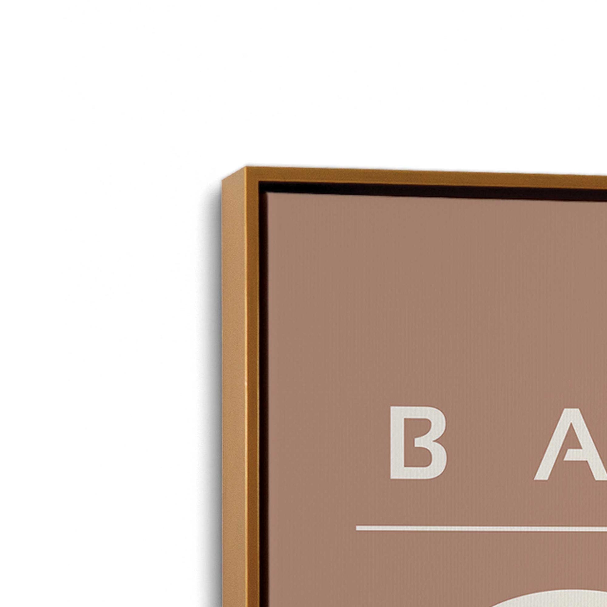 [Color:Polished Gold], Picture of art in a Polished Gold frame at an angle