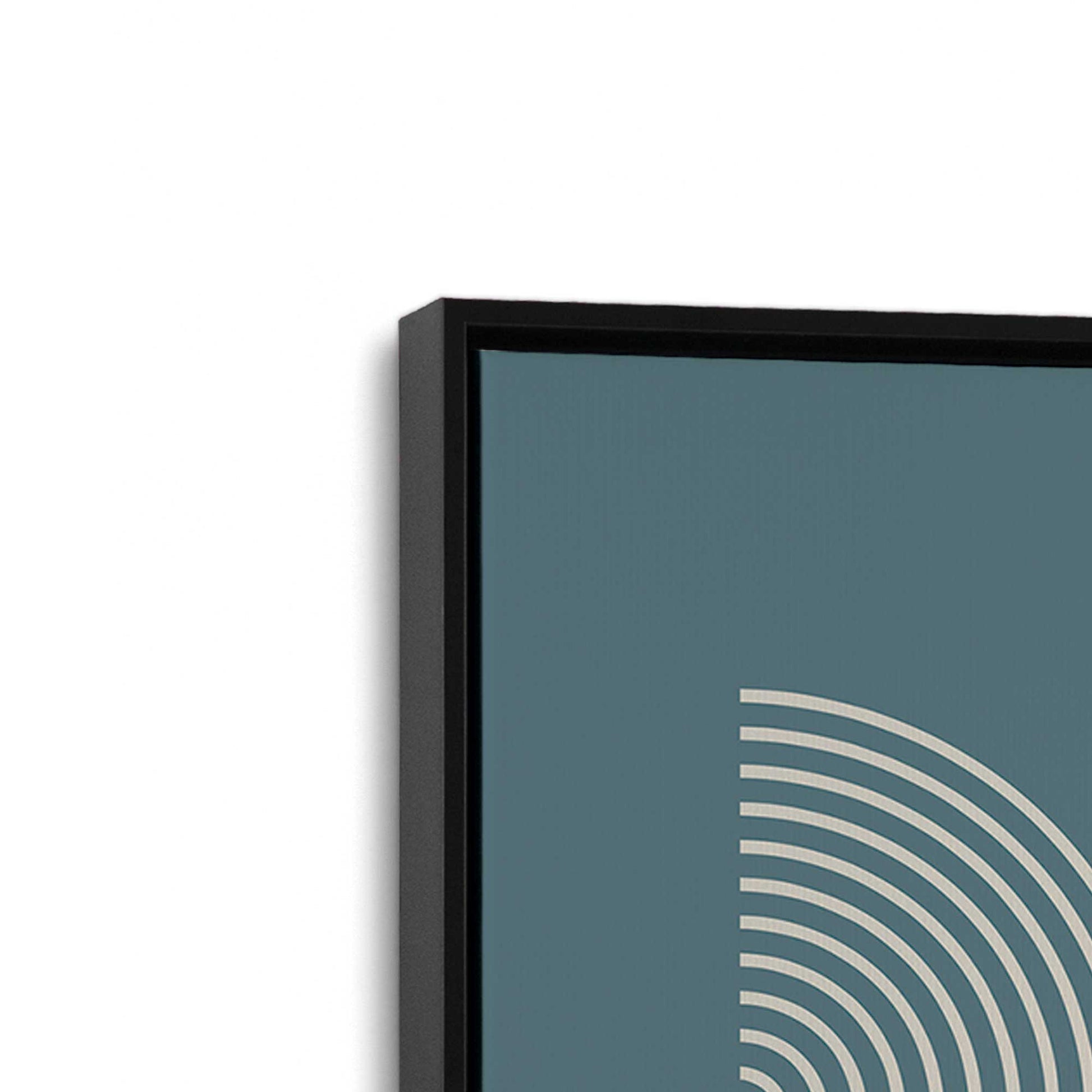 [Color:Satin Black], Picture of art in a Satin Black frame at an angle