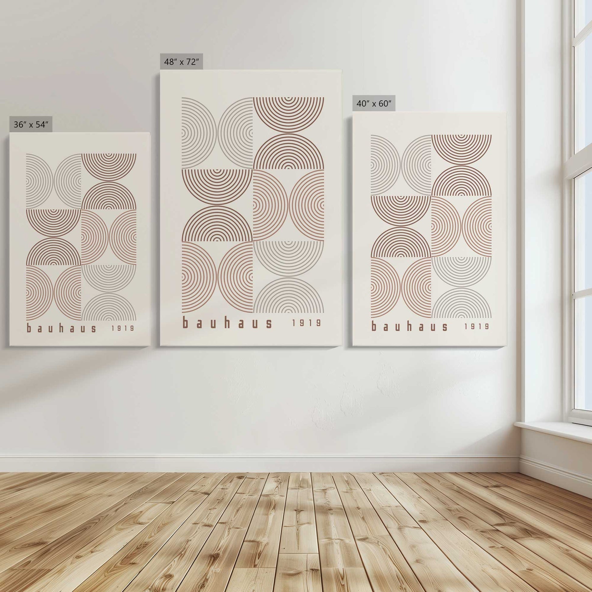 [Color:Stretched Canvas], Image showing the size comparisons