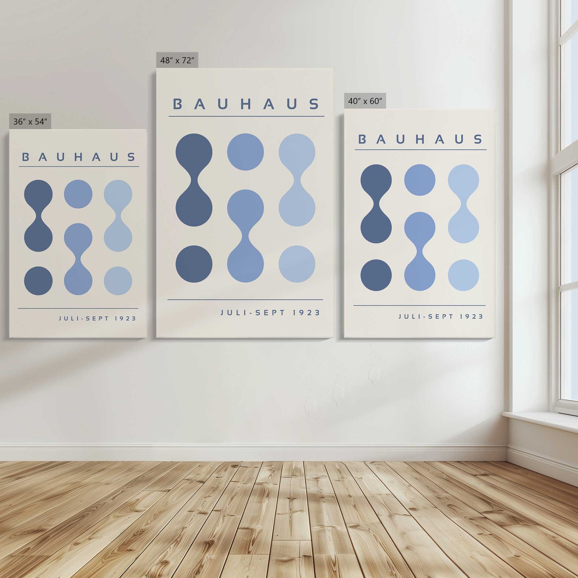 [Color:Stretched Canvas], Image showing the size comparisons
