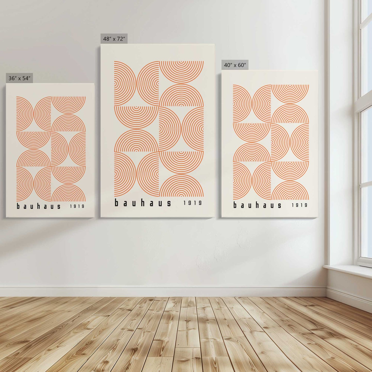 [Color:Stretched Canvas], Image showing the size comparisons