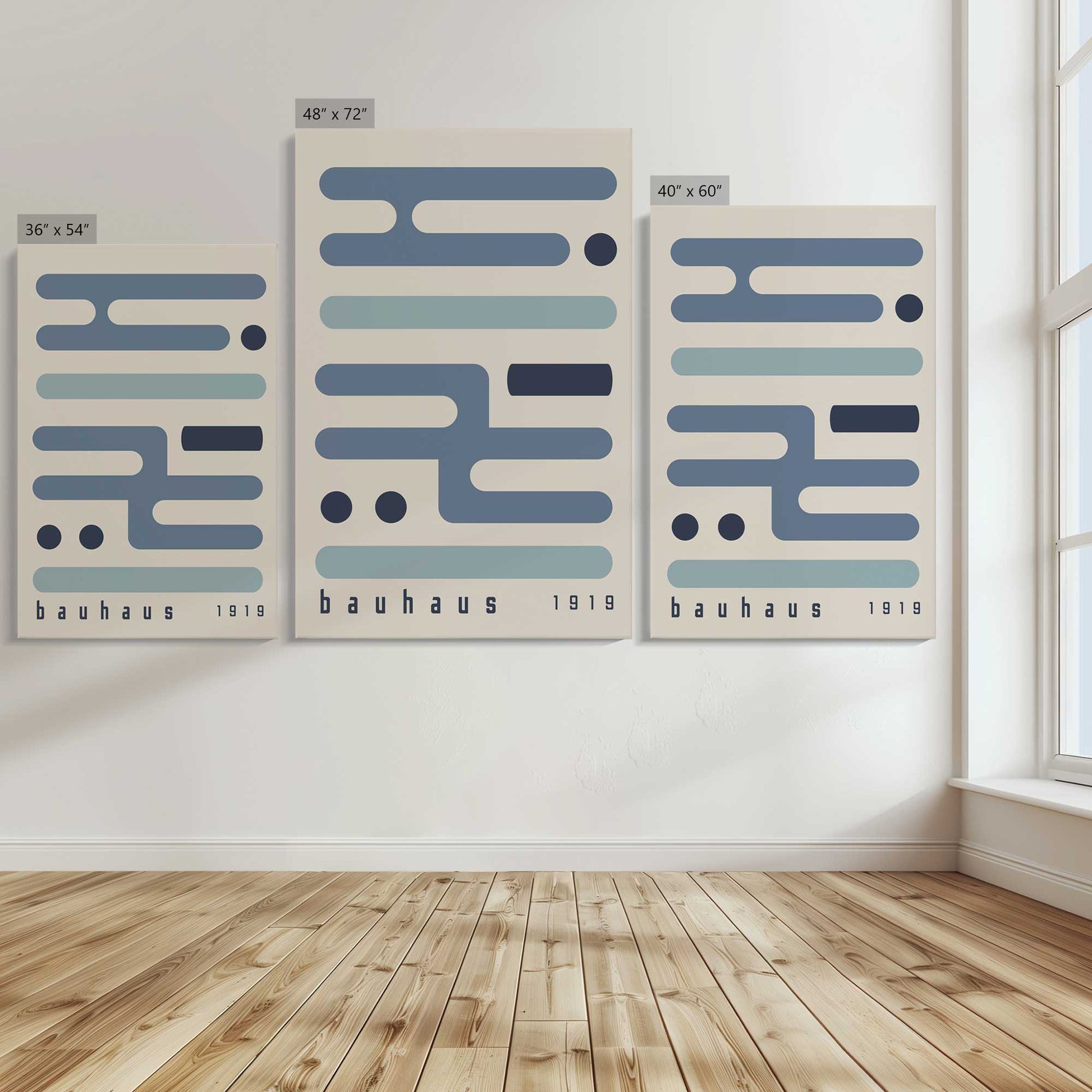 [Color:Stretched Canvas], Image showing the size comparisons