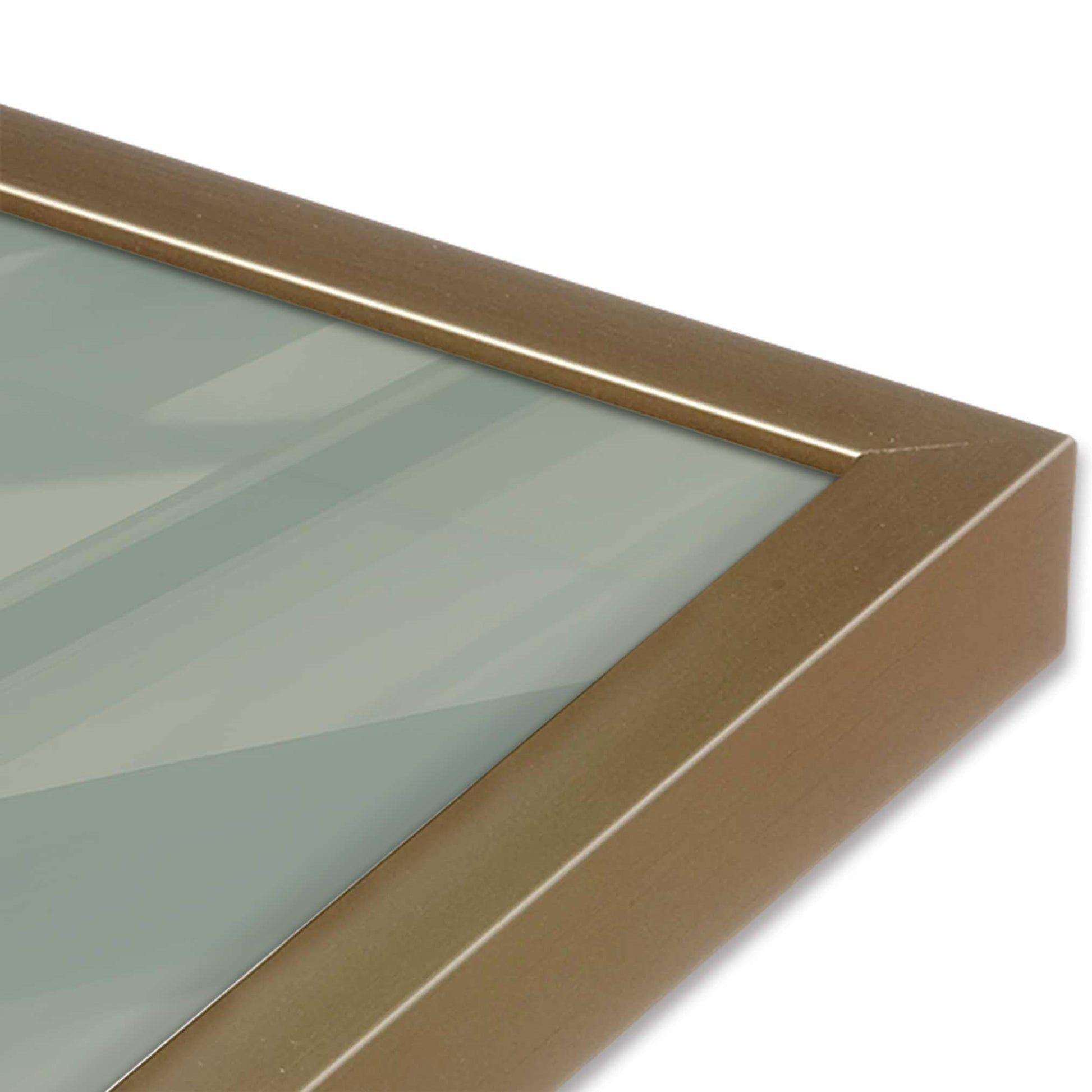 [Color:Weathered Zinc], Picture of art in a Weathered Zinc frame of the corner