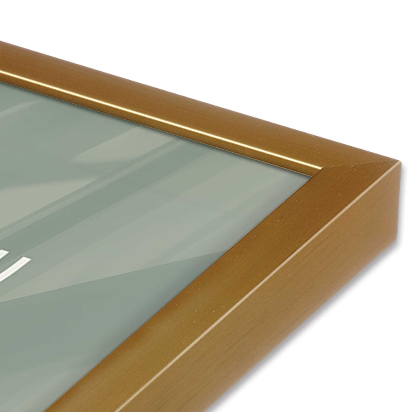 [Color:Polished Gold], Picture of art in a Polished Gold frame of the corner