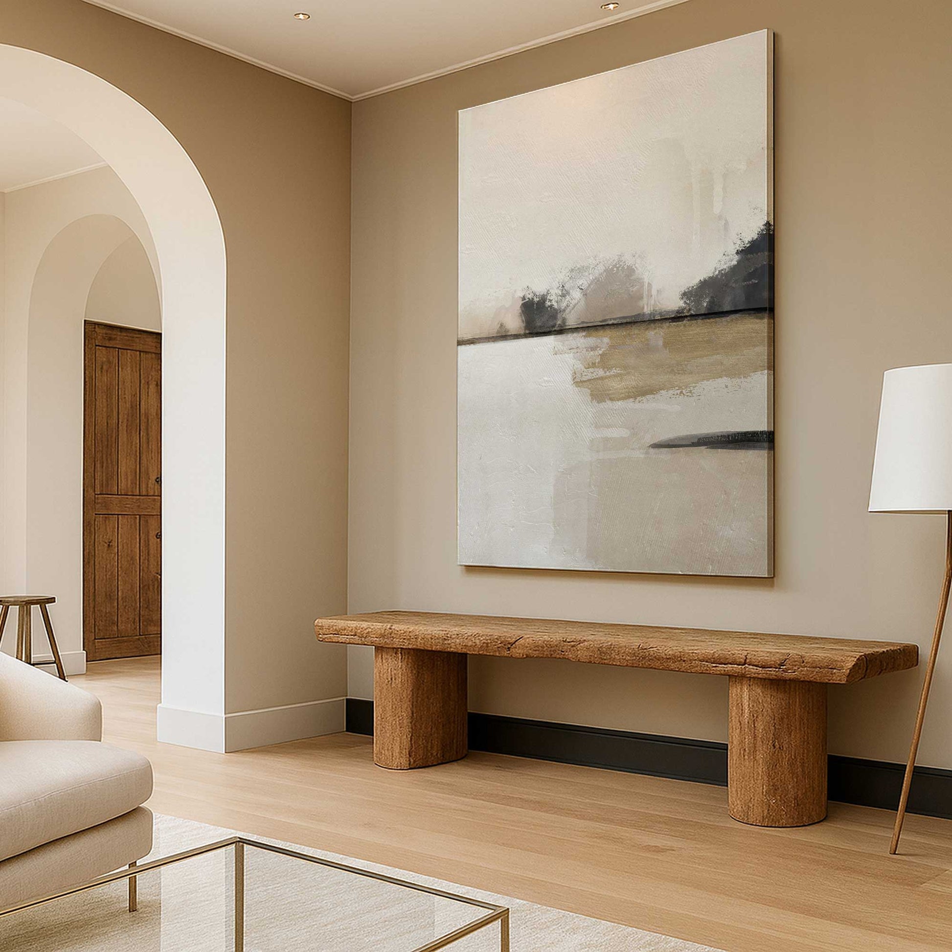 [Color:Stretched Canvas], Picture of art in a room