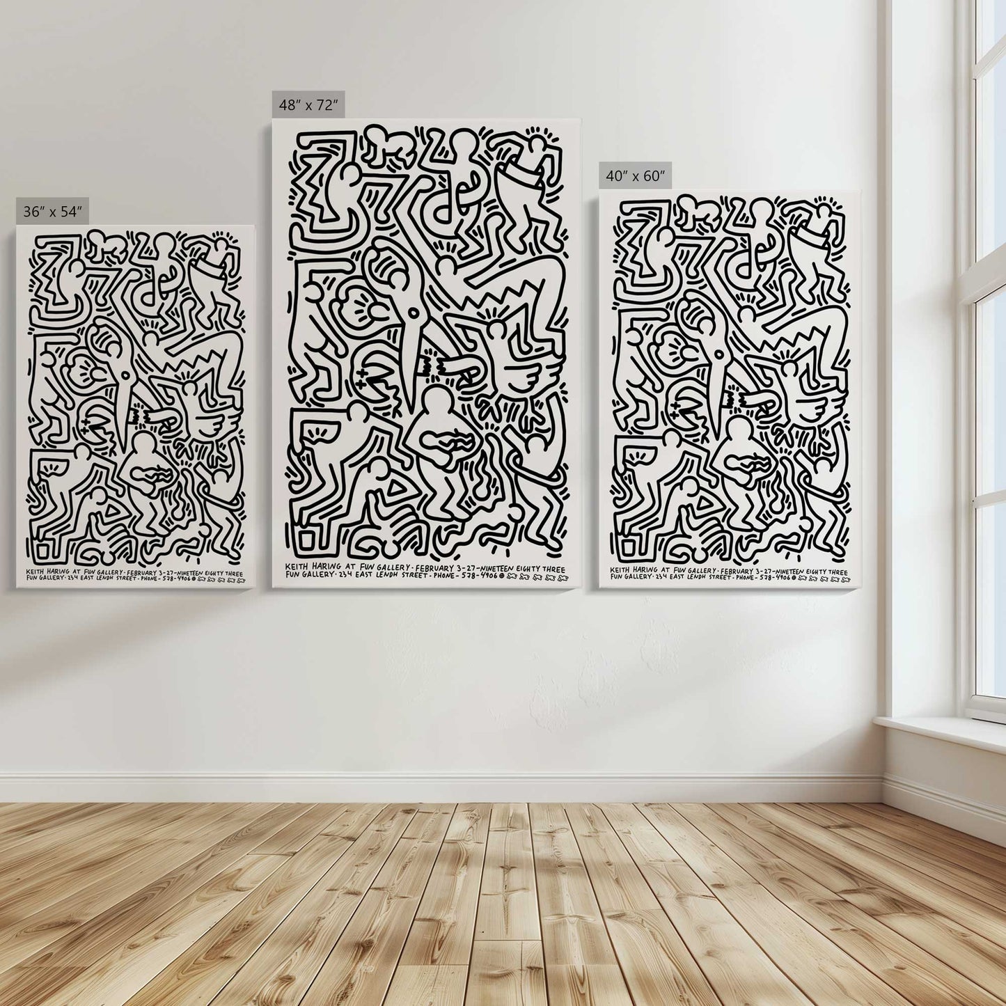 [Color:Stretched Canvas], Image showing the size comparisons