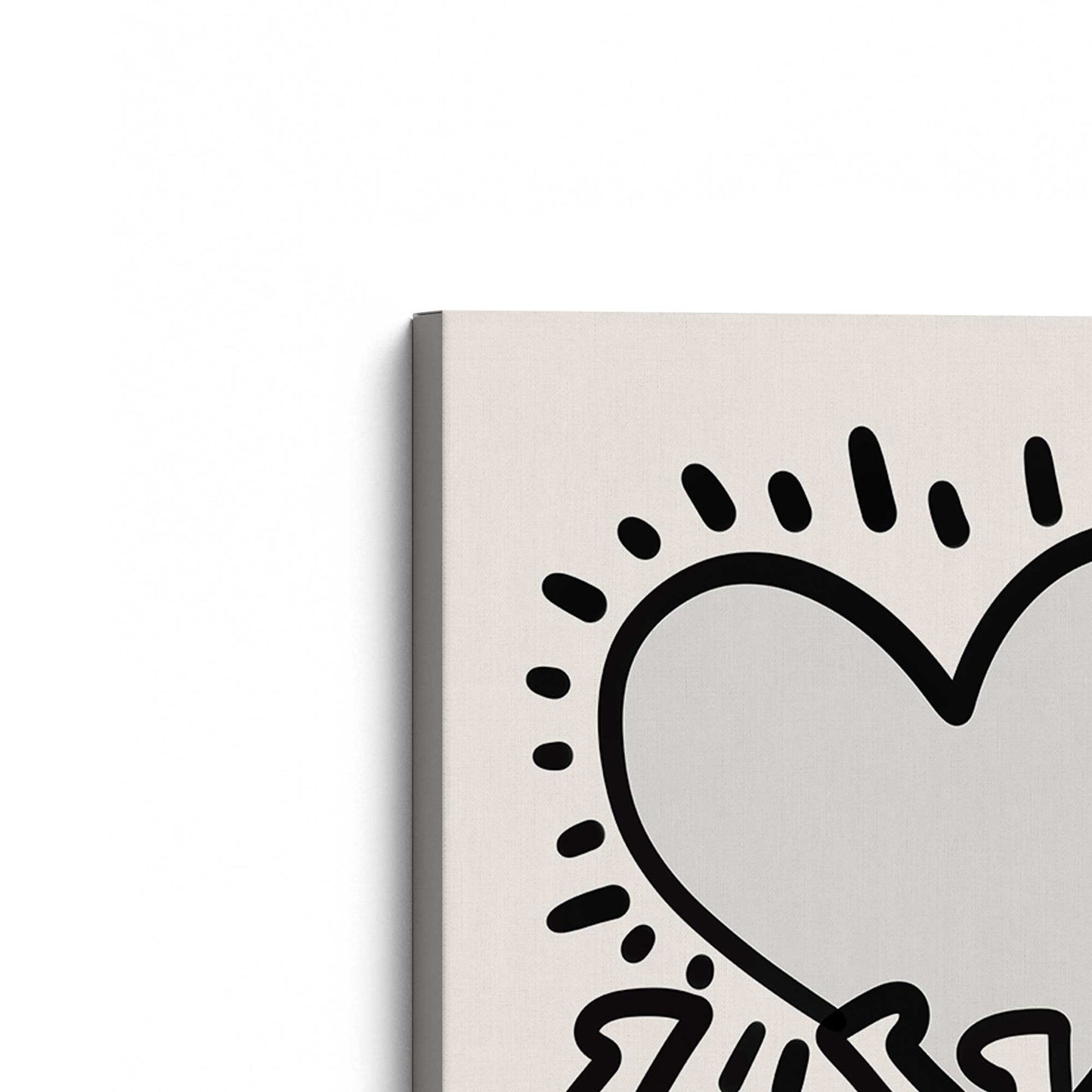 [Color:Stretched Canvas], Picture of the corner of the art