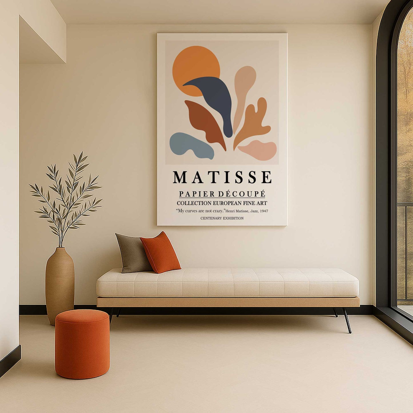 [Color:Stretched Canvas], Picture of art in a room