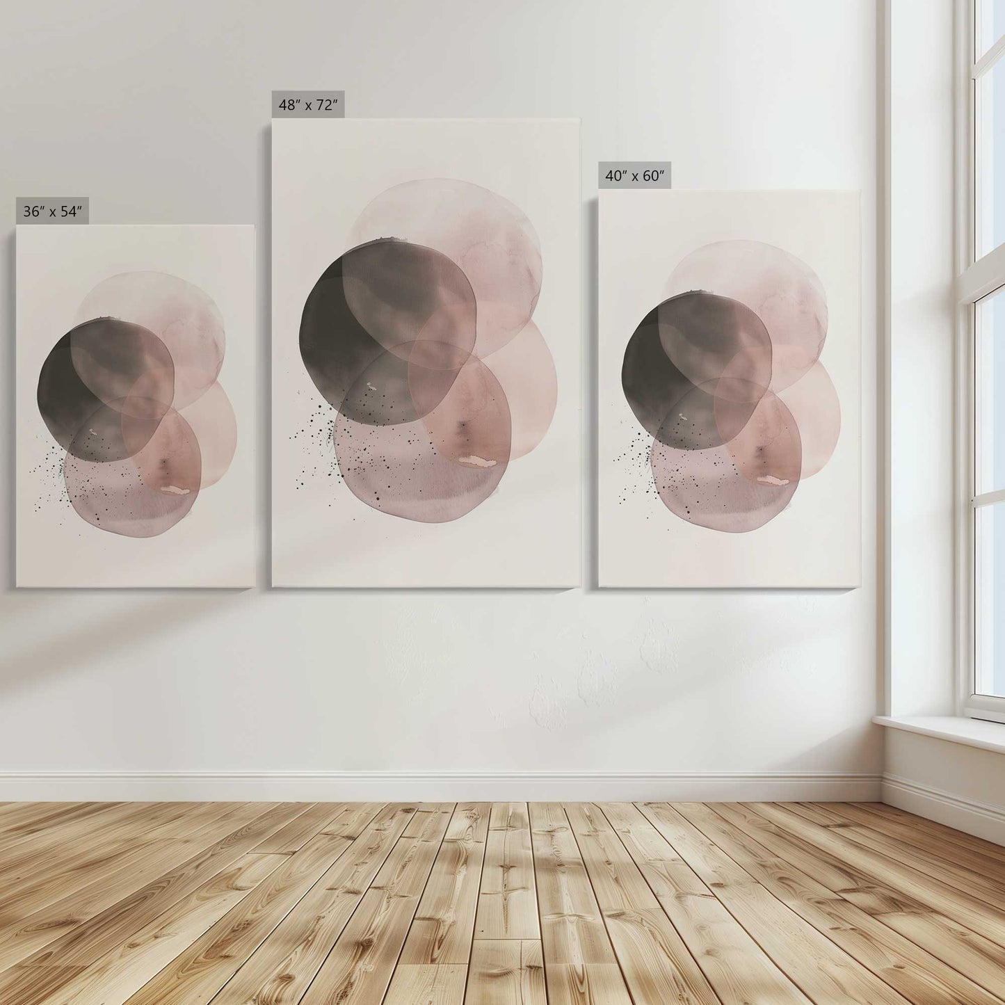 [Color:Stretched Canvas], Image showing the size comparisons
