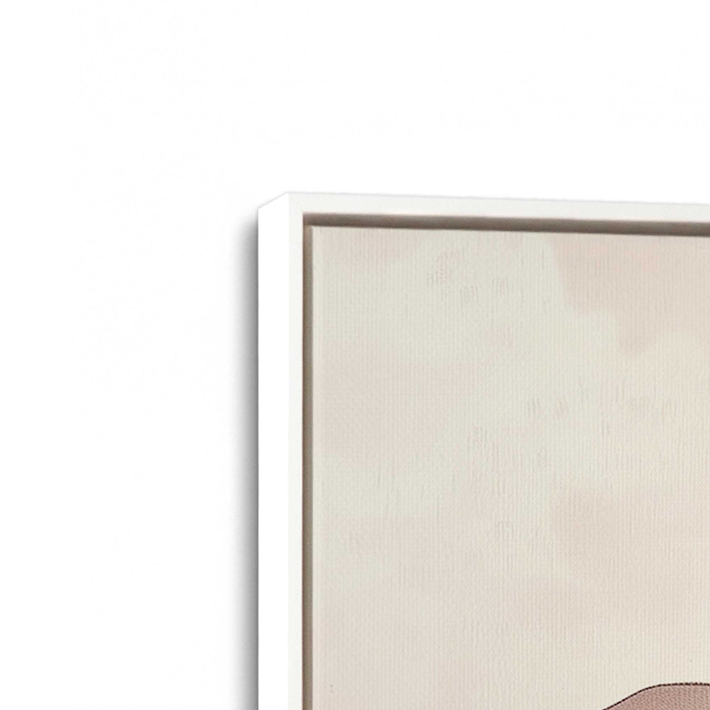 [Color:Opaque White], Picture of art in a White frame at an angle