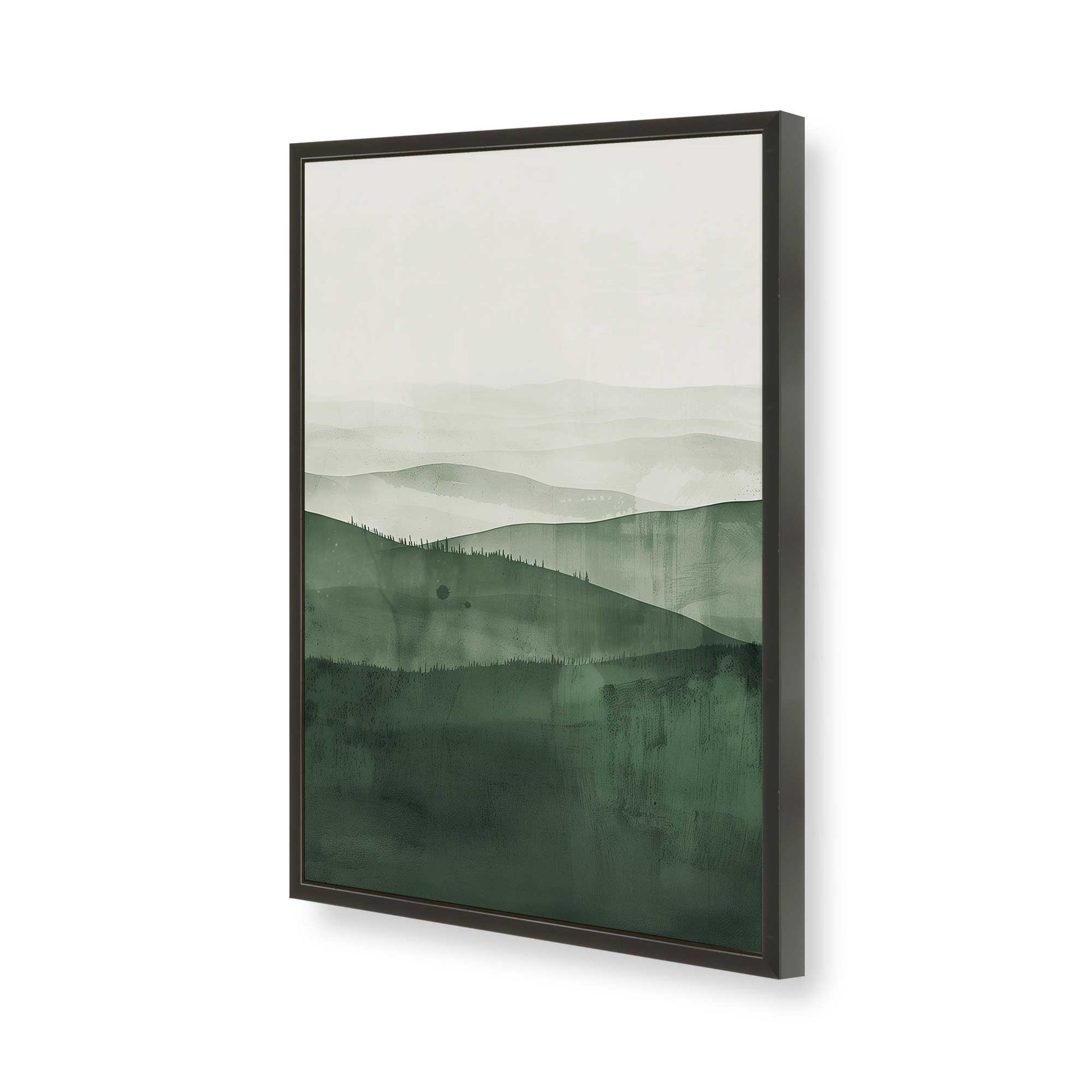 [Color:Satin Black], Picture of art in a Satin Black frame of the corner