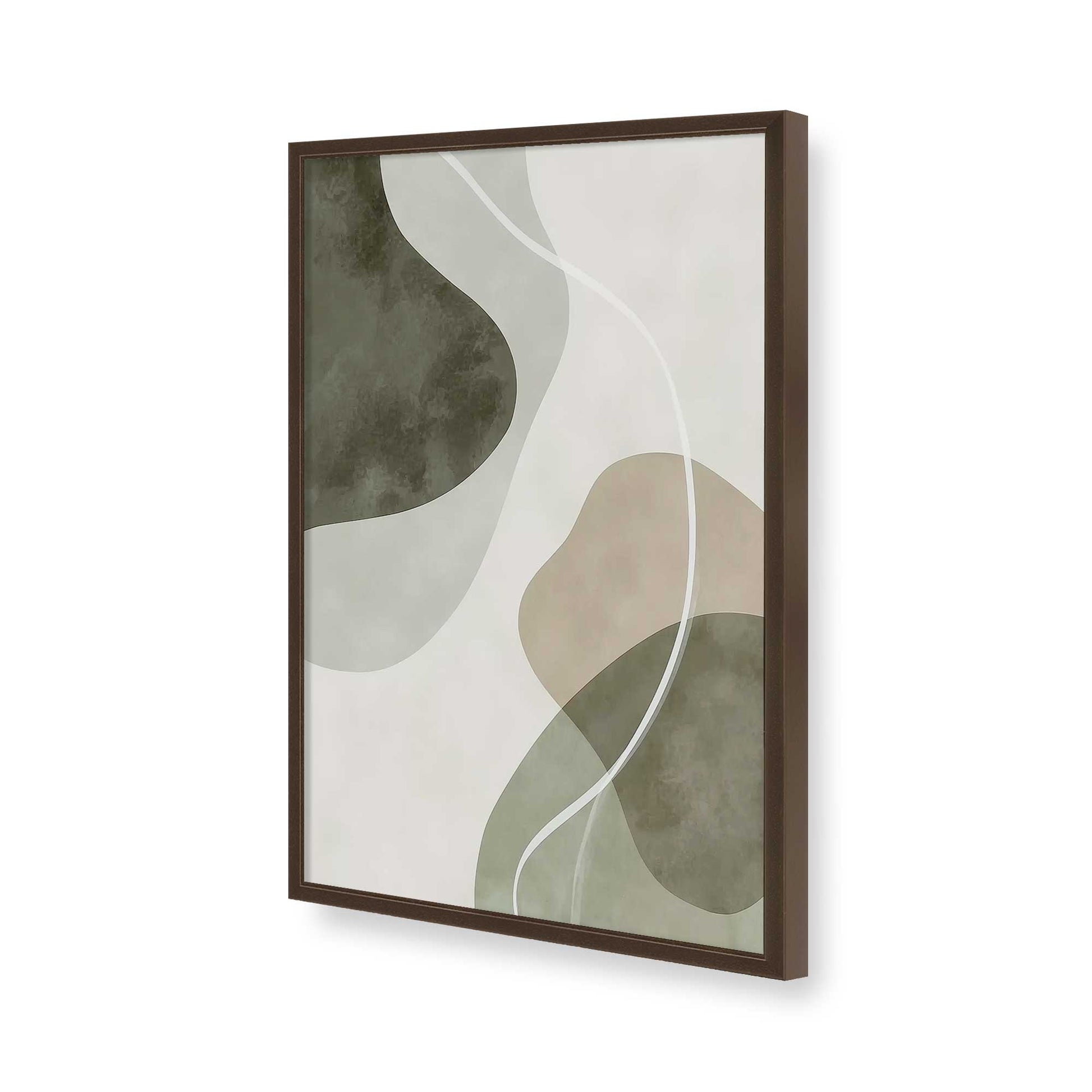 [Color:Brown], Picture of art in a Brown frame of the corner