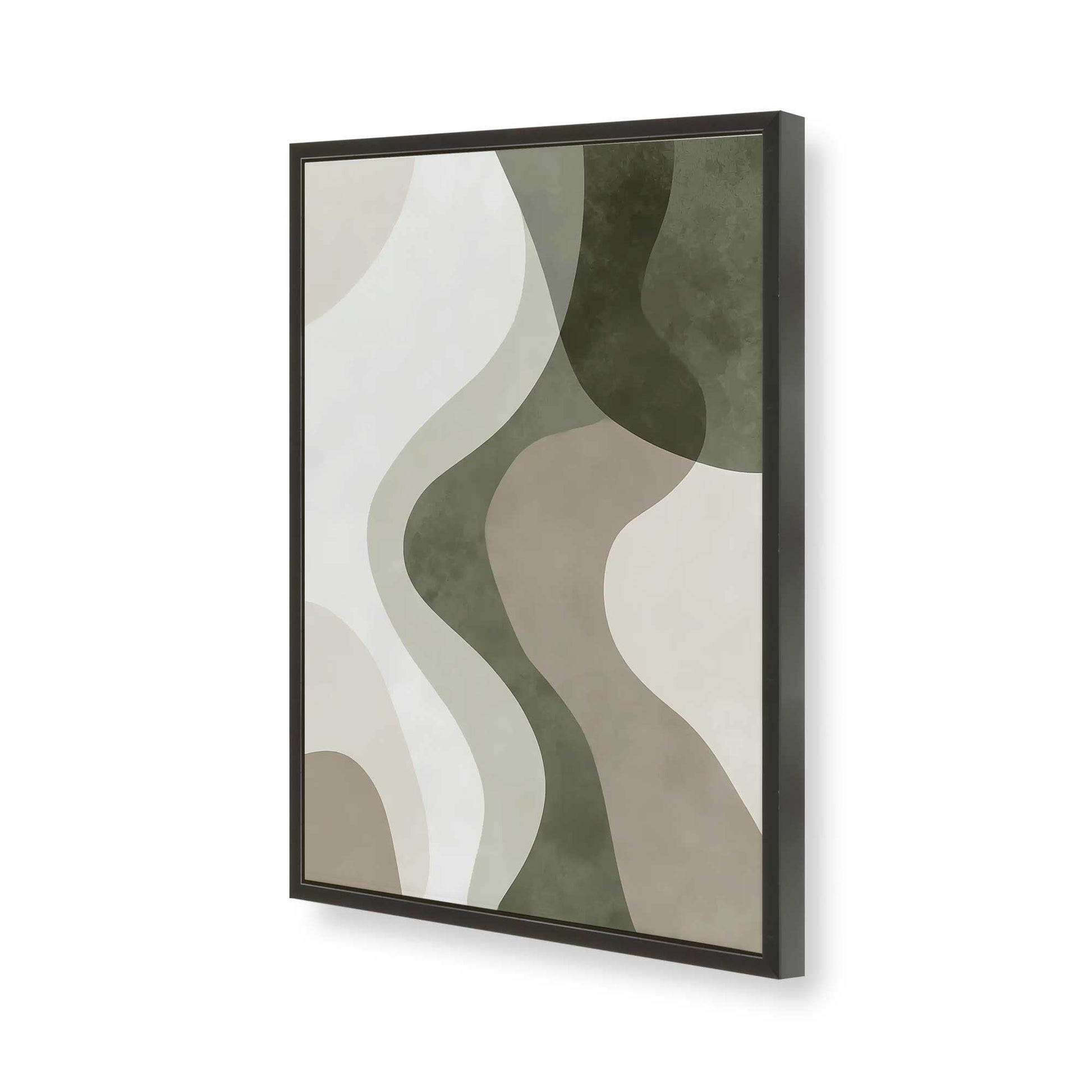 [Color:Satin Black], Picture of art in a Satin Black frame of the corner