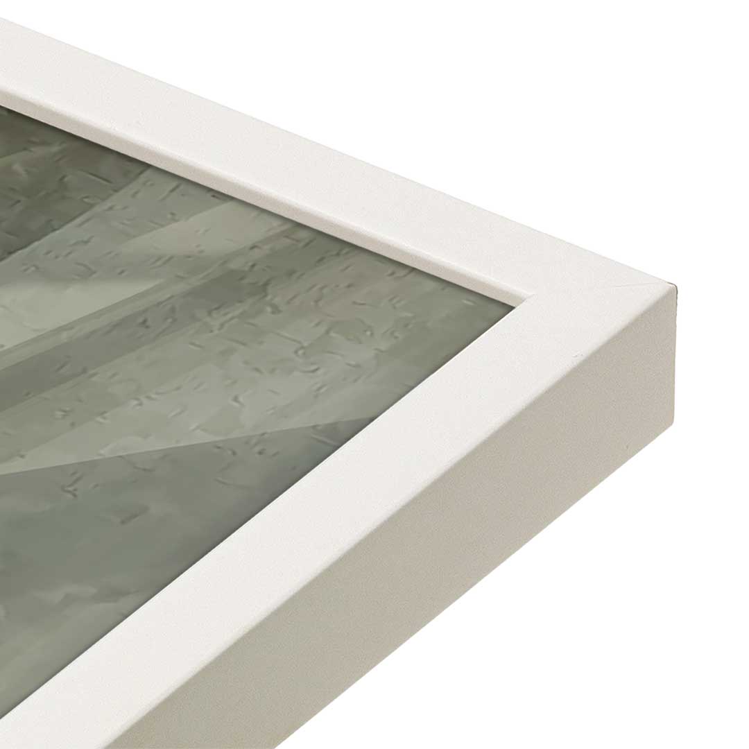[Color:Opaque White], Picture of art in a Opaque White frame at an angle