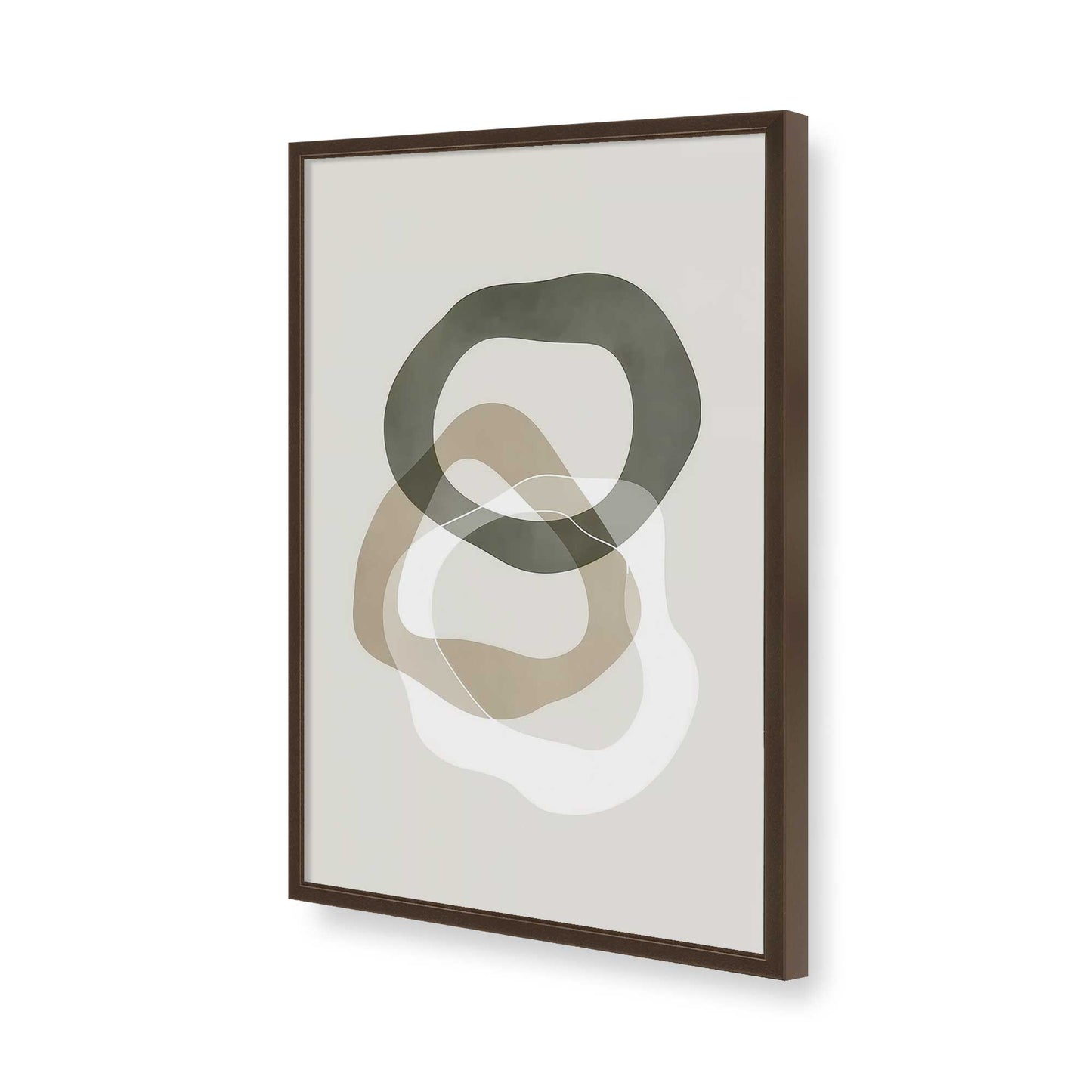 [Color:Brown], Picture of art in a Brown frame of the corner