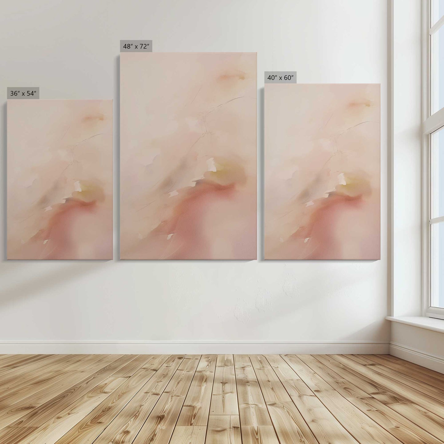 [Color:Stretched Canvas], Image showing the size comparisons
