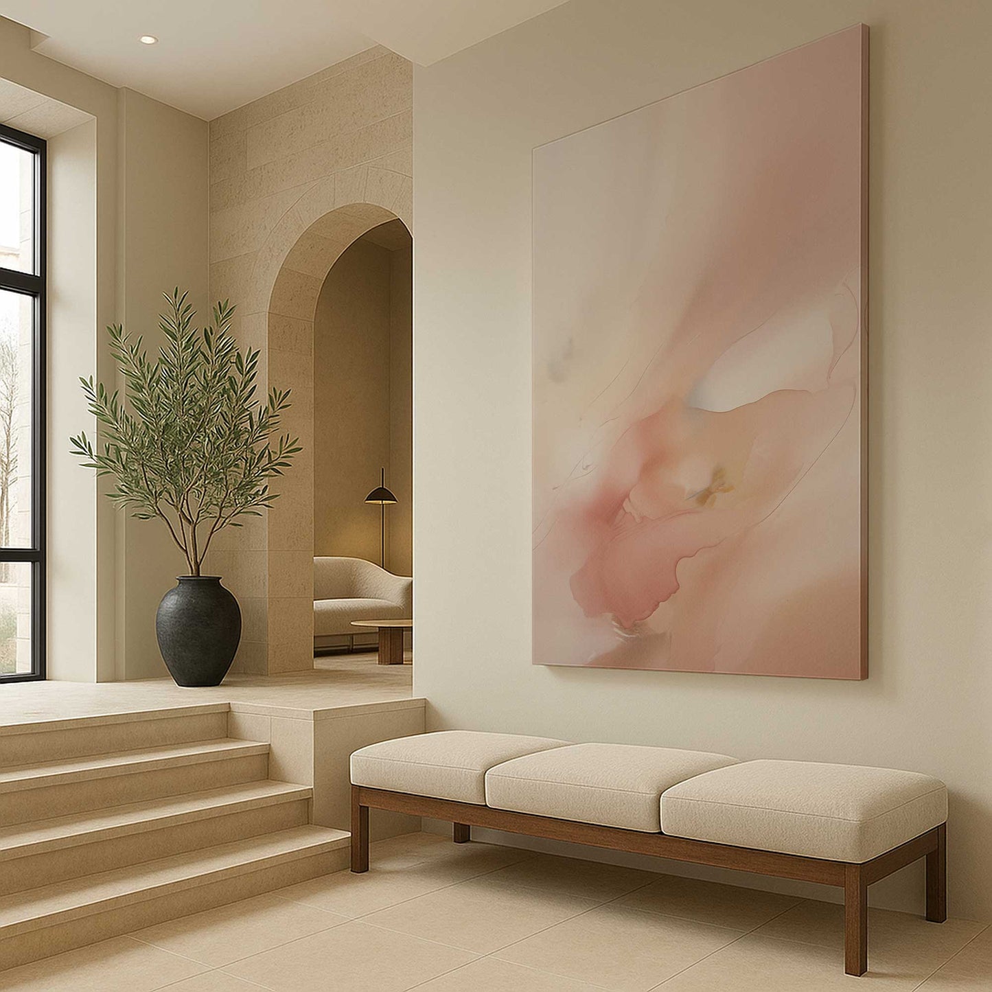 [Color:Stretched Canvas], Picture of art in a room