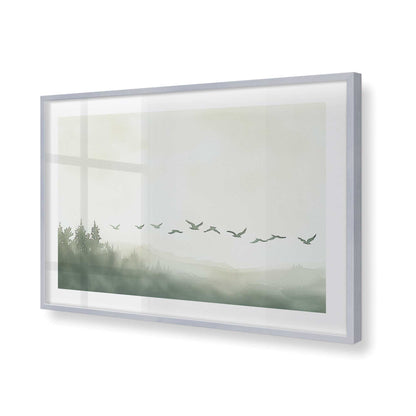 [Color:Polished Chrome], Picture of art in a Polished Chrome frame of the corner