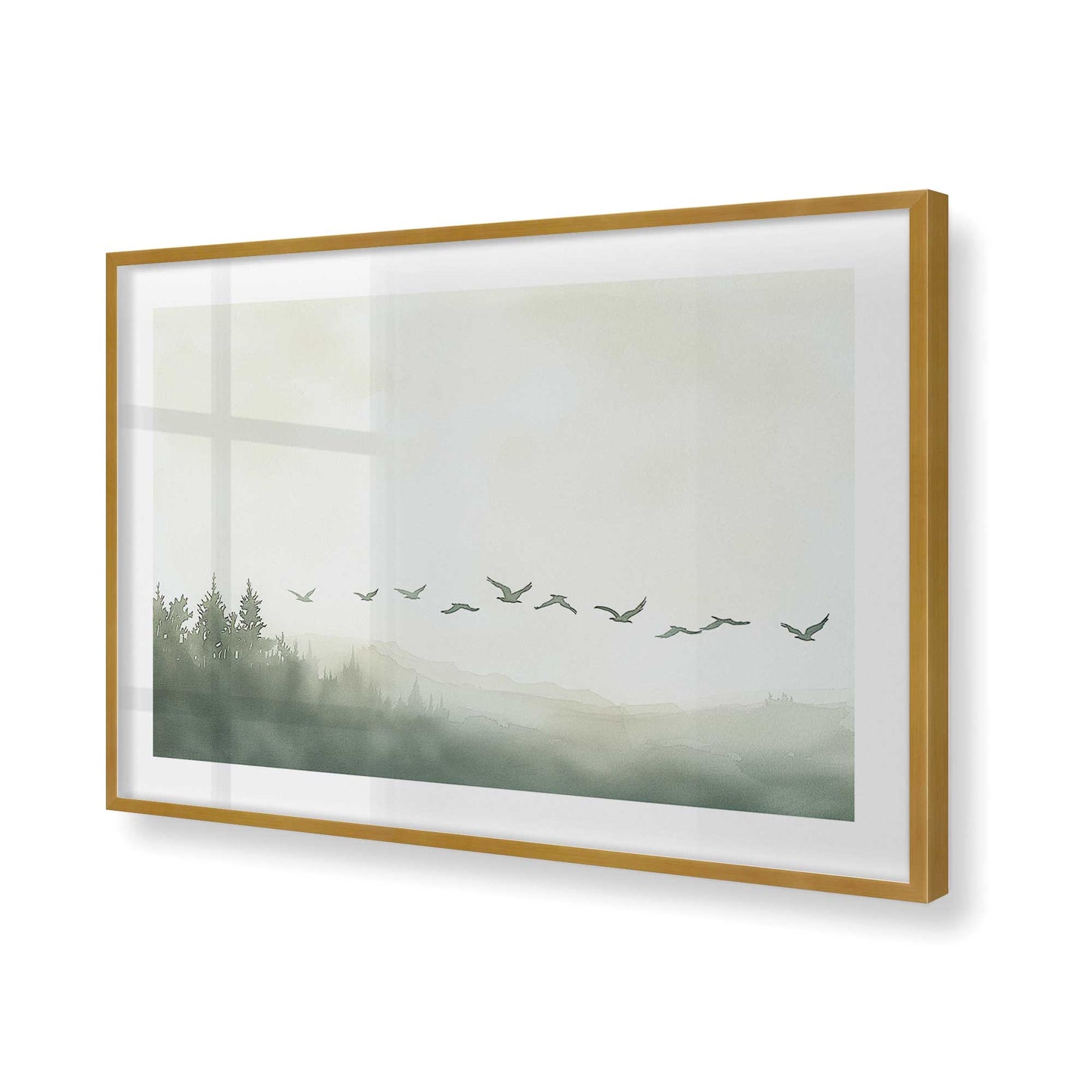 [Color:Polished Gold], Picture of art in a Polished Gold frame of the corner