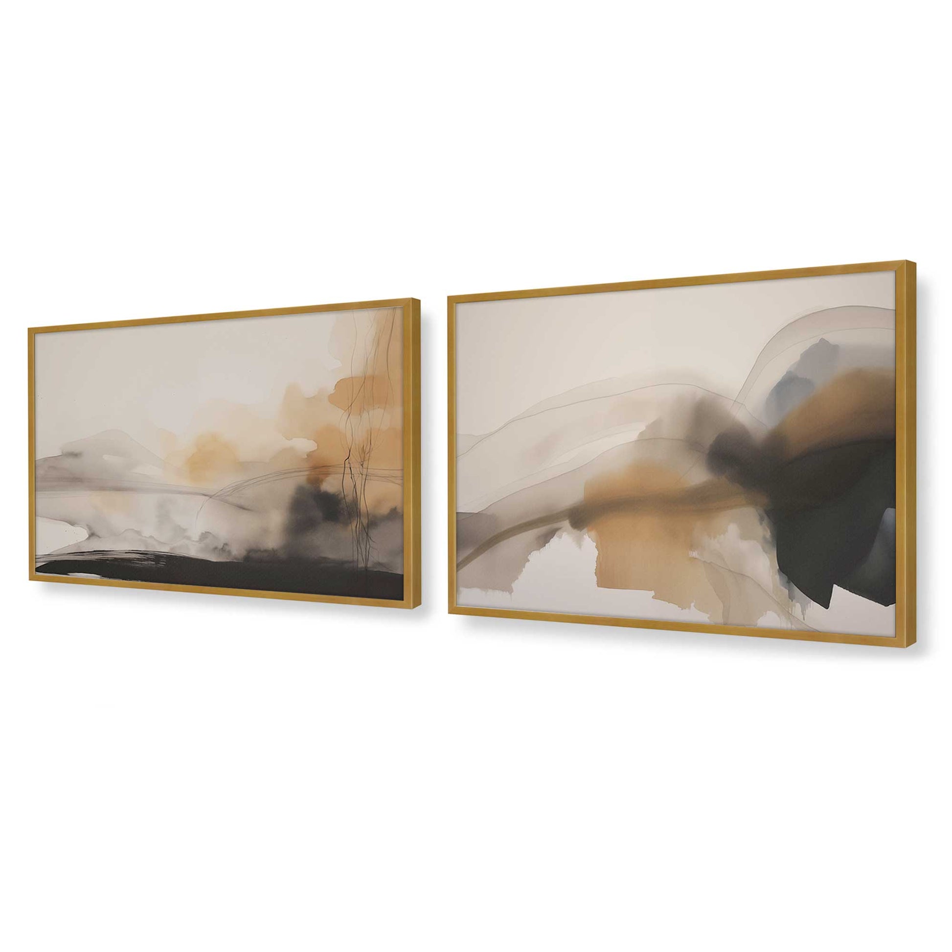 [Color:Polished Gold], Picture of art in a Polished Gold frame at an angle