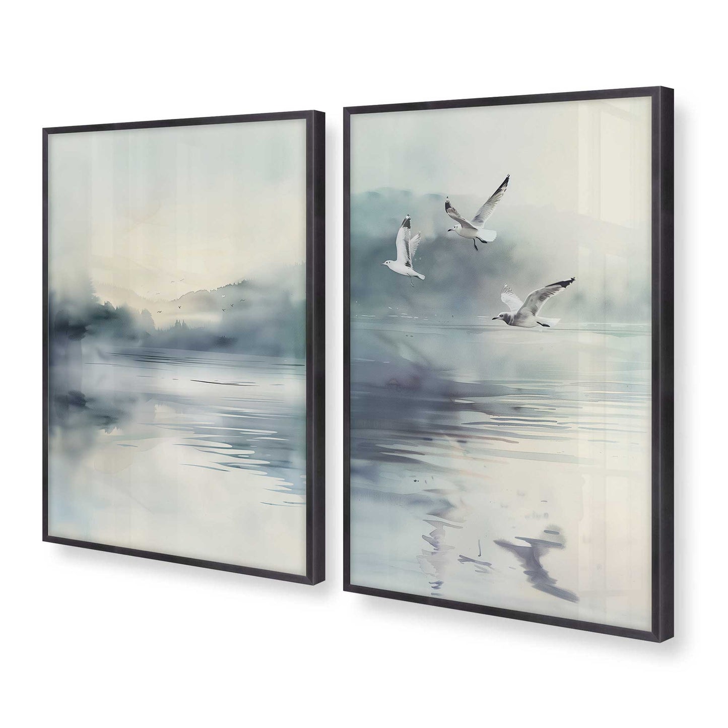 [Color:Weathered Zinc], Picture of art in a Weathered Zinc frame at an angle