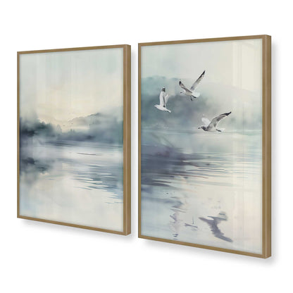 [Color:Brushed Gold], Picture of art in a Brushed Gold frame at an angle