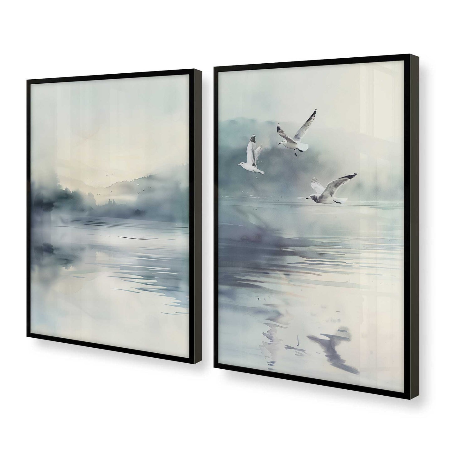 [Color:Satin Black], Picture of art in a Satin Black frame at an angle
