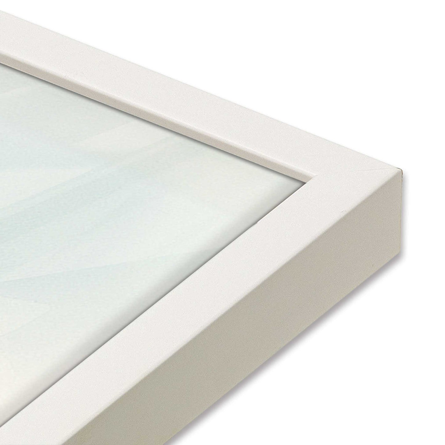 [Color:Opaque White], Picture of art in a Opaque White frame of the corner