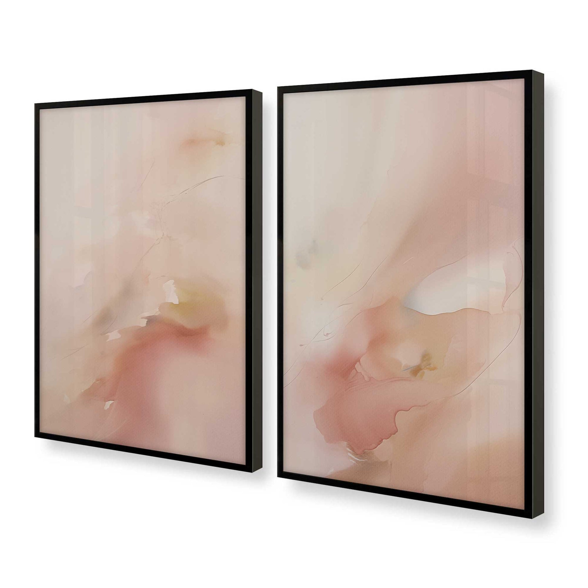 [Color:Satin Black], Picture of art in a Satin Black frame at an angle