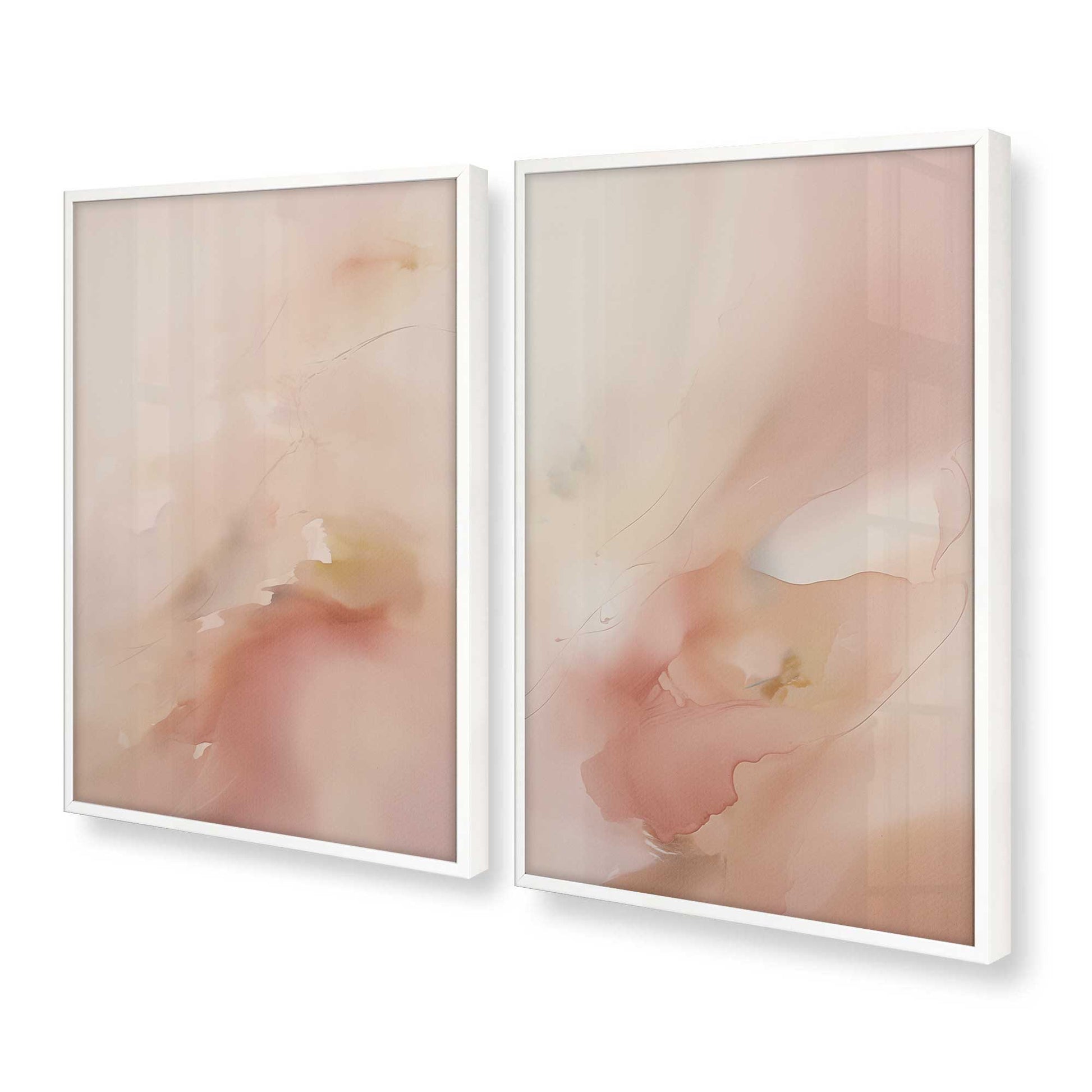 [Color:Opaque White], Picture of art in a Opaque White frame at an angle