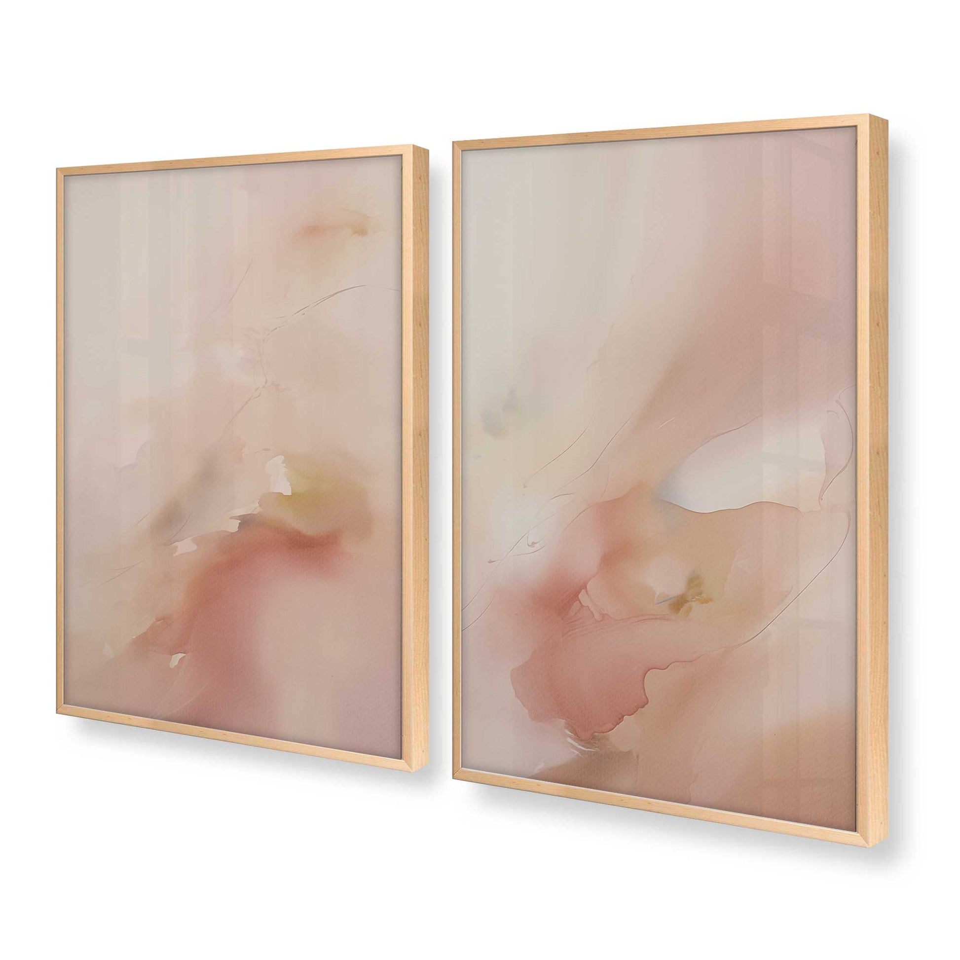 [Color:Raw Maple], Picture of art in a Raw Maple frame at an angle