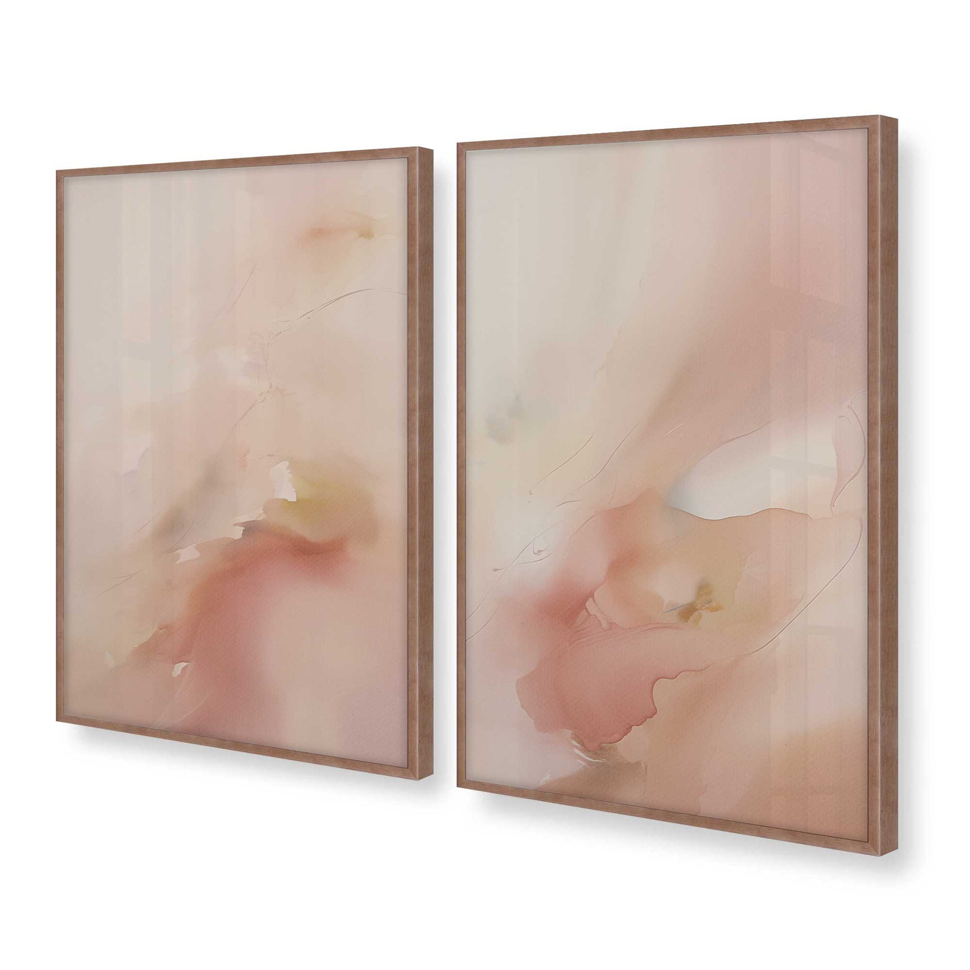 [Color:Powder Rose], Picture of art in a Powder Rose frame at an angle