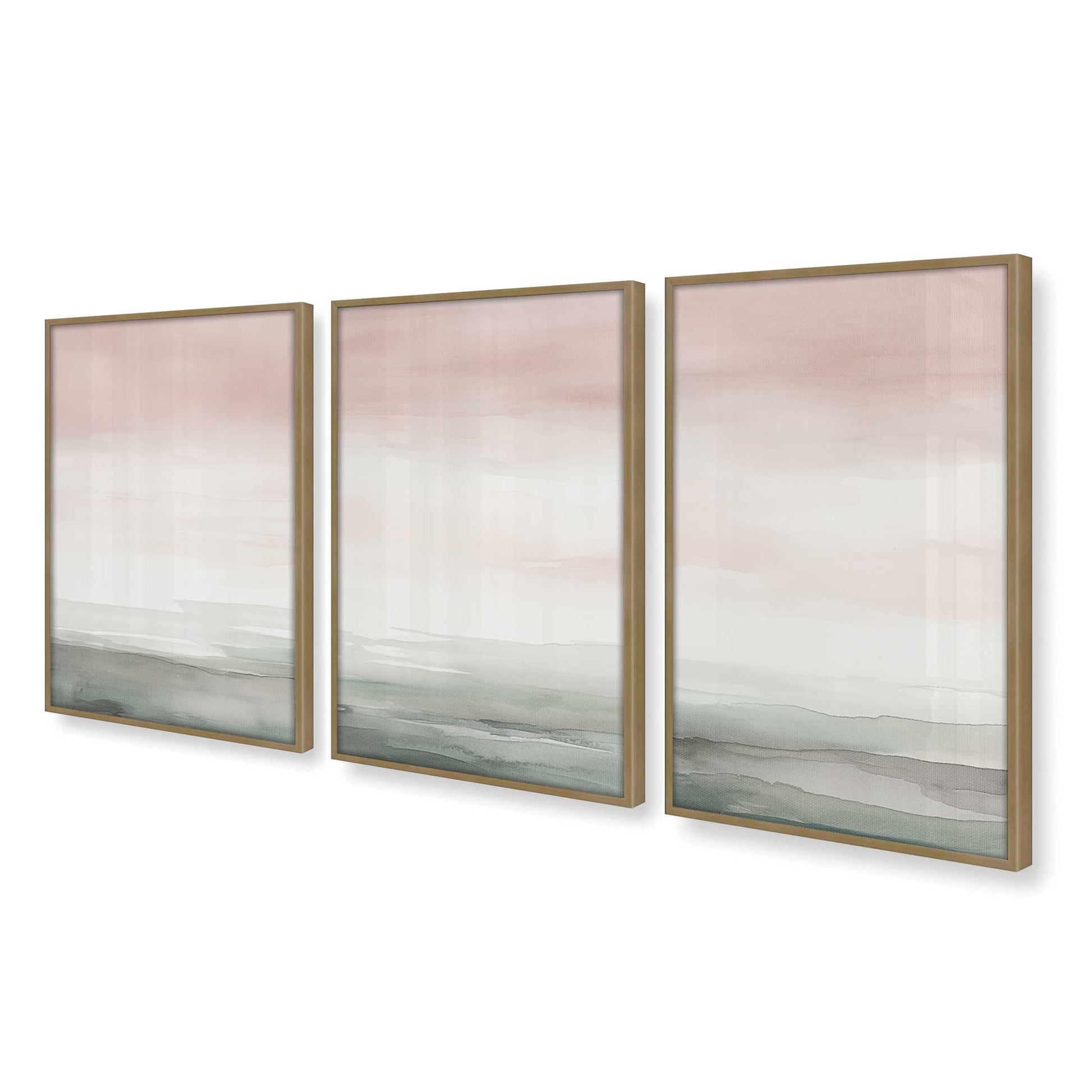[Color:Brushed Gold], Picture of art in a Brushed Gold frame at an angle