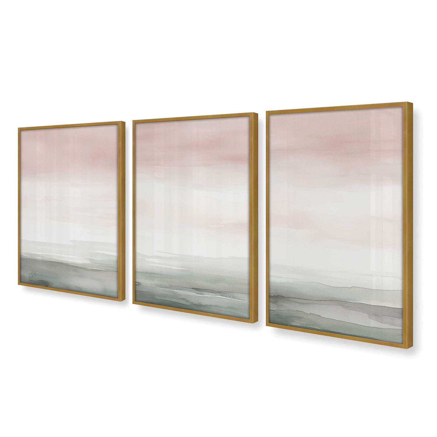 [Color:Polished Gold], Picture of art in a Polished Gold frame at an angle