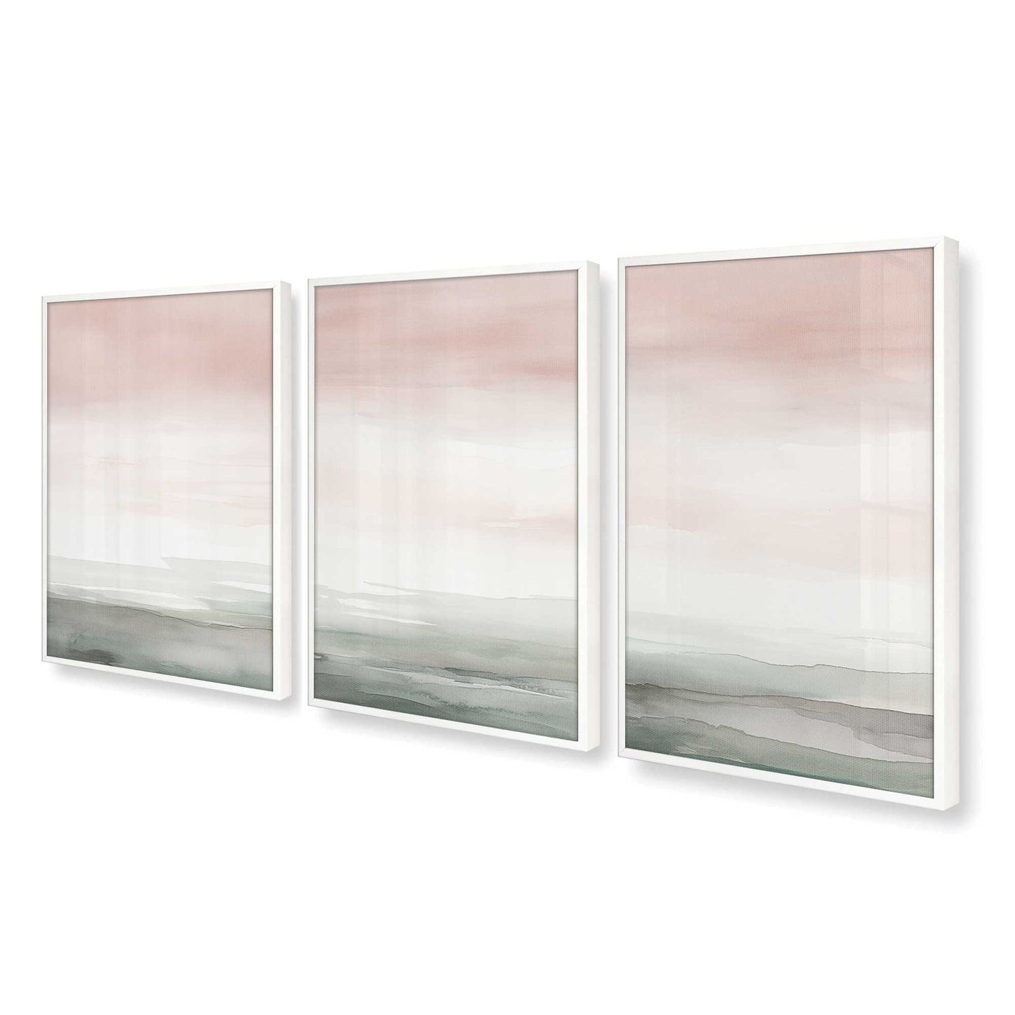 [Color:Opaque White], Picture of art in a Opaque White frame at an angle