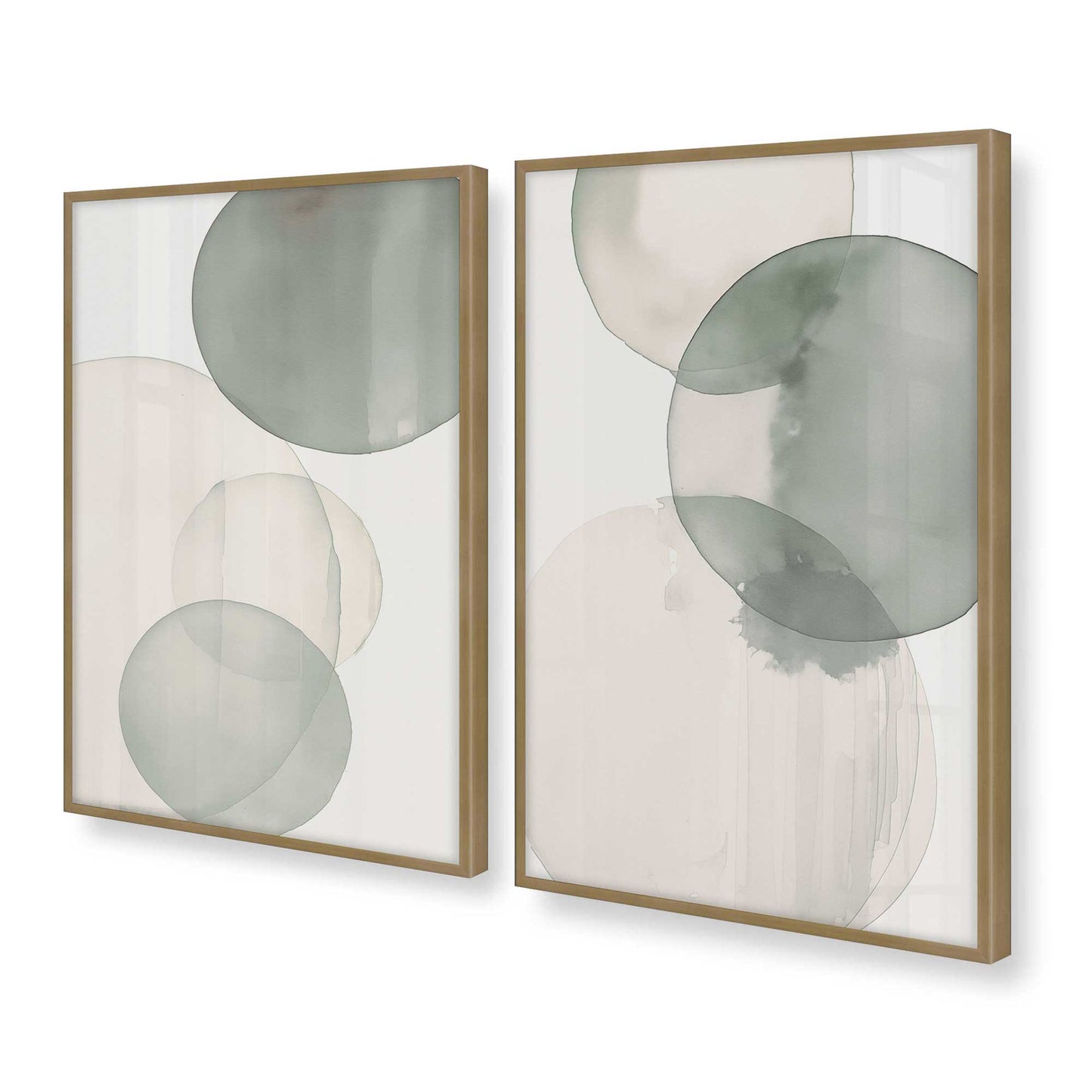 [Color:Brushed Gold], Picture of art in a Brushed Gold frame at an angle