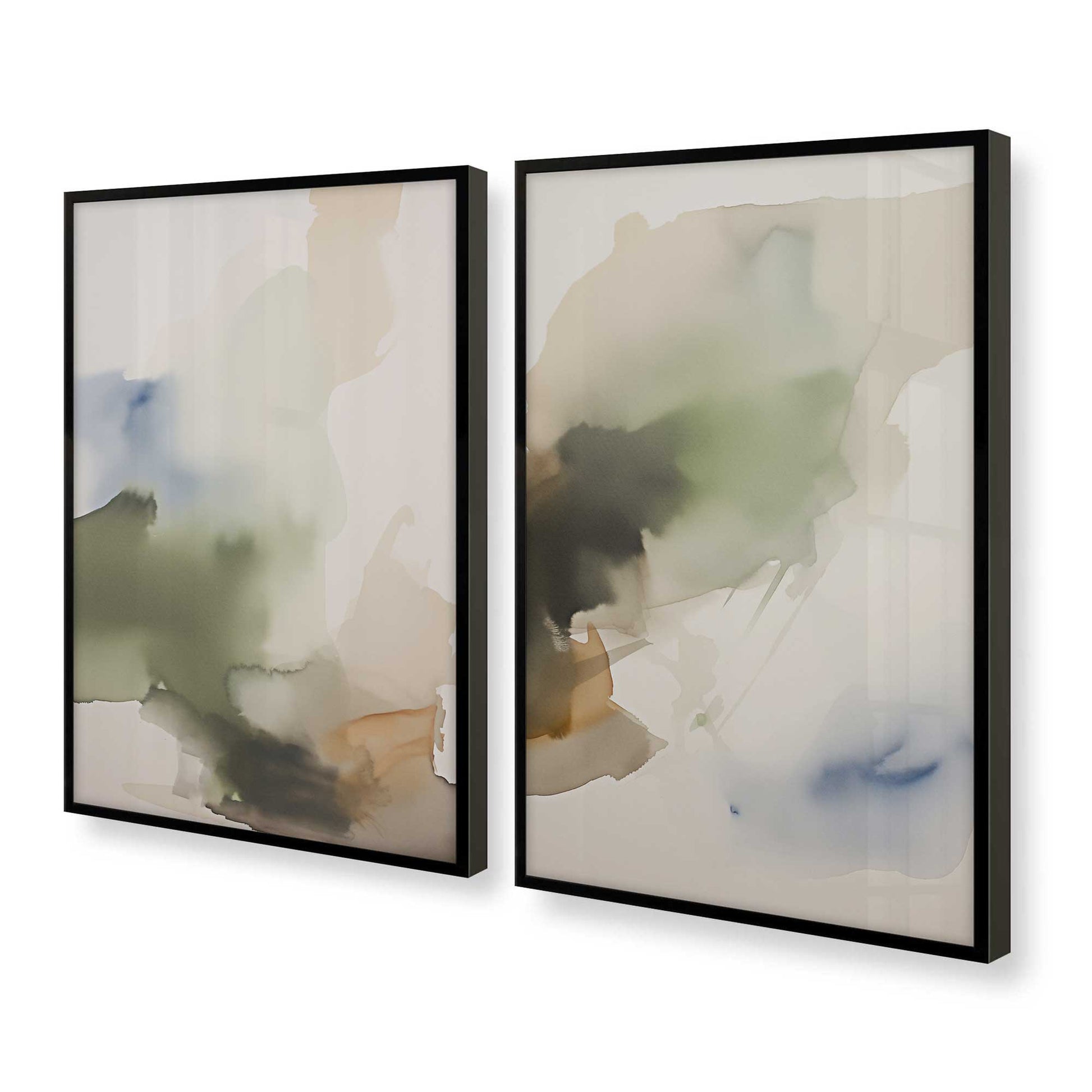 [Color:Satin Black], Picture of art in a Satin Black frame at an angle