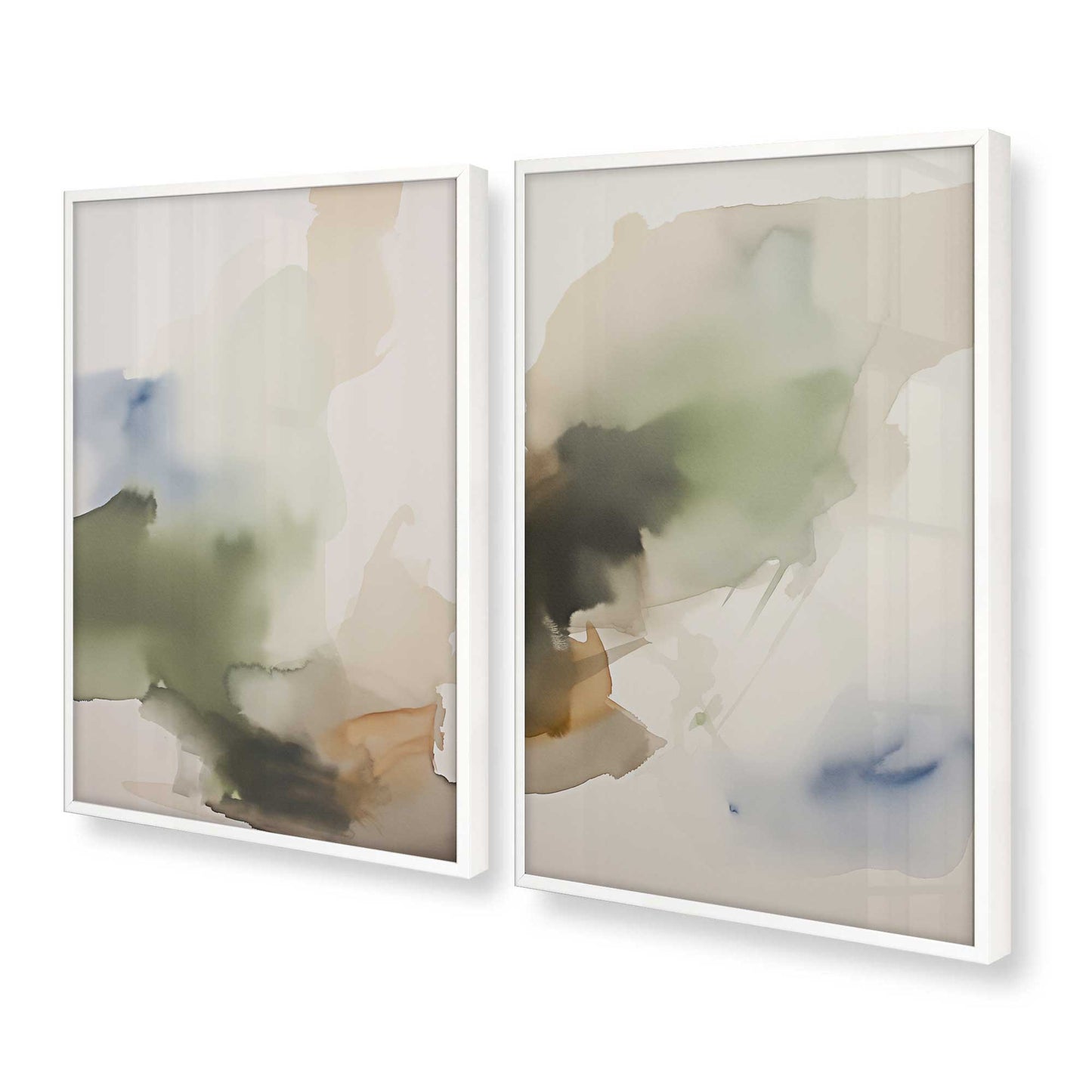 [Color:Opaque White], Picture of art in a Opaque White frame at an angle