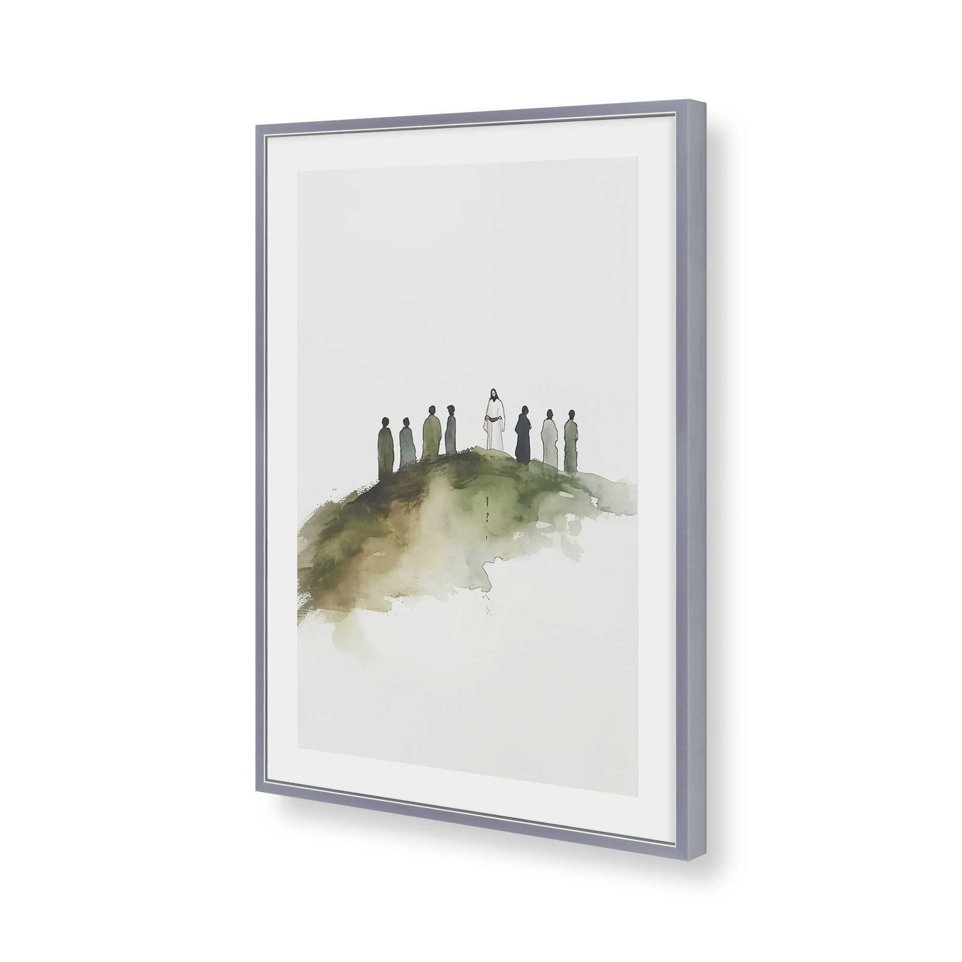 [Color:Polished Chrome], Picture of art in a Polished Chrome frame of the corner
